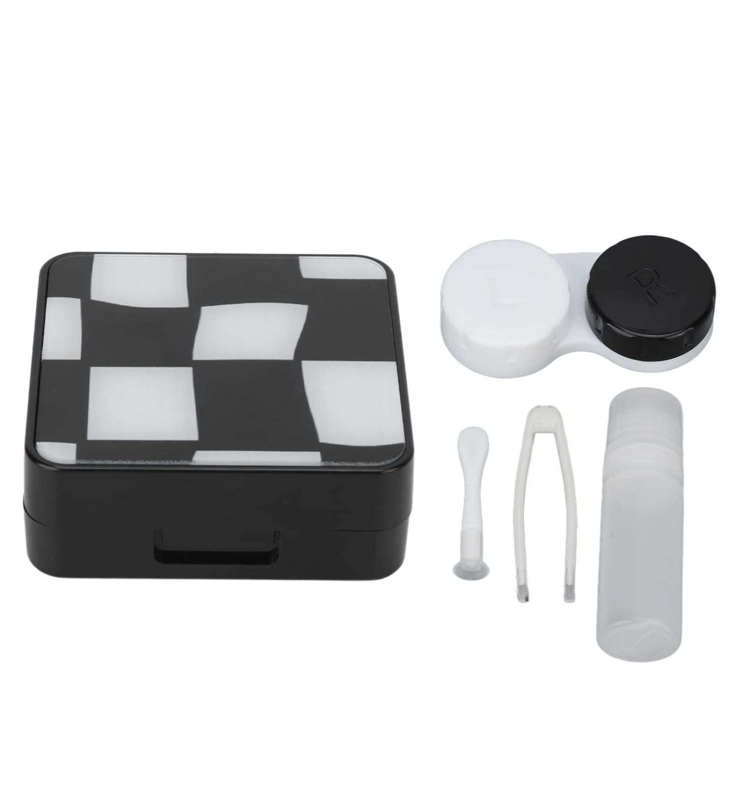 Portable Mini Contact Lens Box | Color Contact Storage Container for Travel & Office (Black & White) - Shop Now! - Buy Online on SooperMarket.com