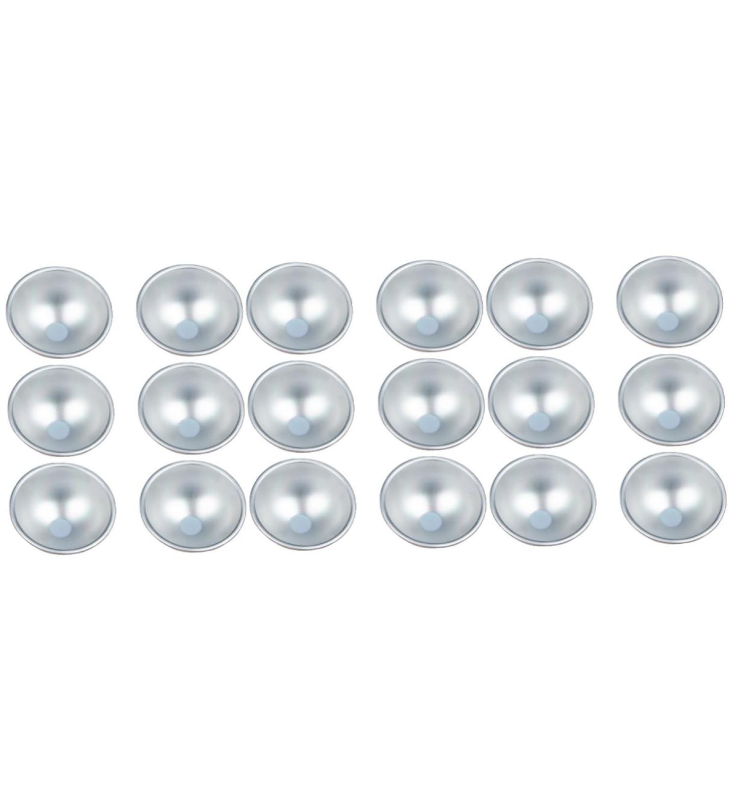 OUNONA 18 Pcs Mold Ball Cake Pans Chocolate Candy Baking Cookie Moulds Mini Dome Cake Tins Muffin Baking Cups Hemisphere Cake Pan Sphere Cake Mould Paper Cup Non Stick 3D Aluminum Alloy Silverx3pcs 8X8X4CMx3pcs - Buy Online on SooperMarket.com