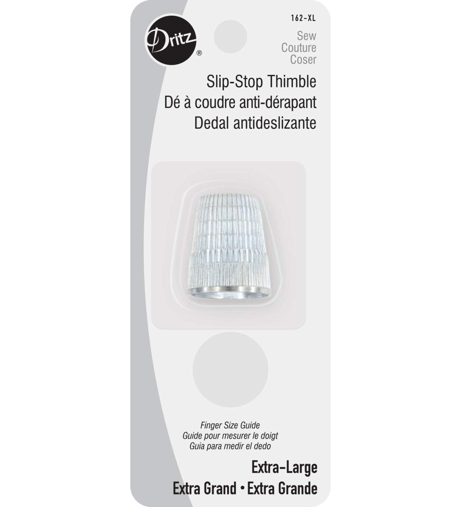 Dritz 162-XL Slip Stop Thimble  Size Extra Large   Silver