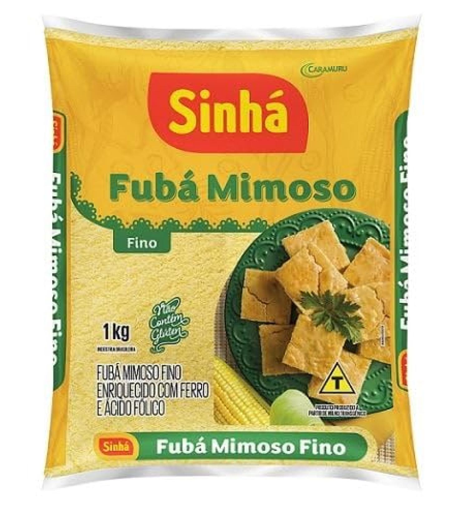 Fuba Mimoso Sinha - Premium Cornmeal Enriched with Iron & Folic Acid Pack with 500gr - Gluten Free - Polenta