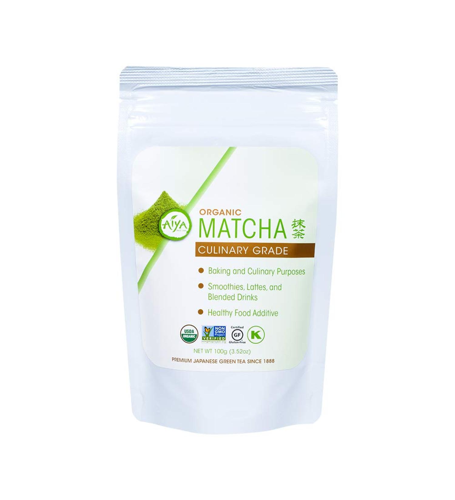 Buy Aiya Certified USDA Organic Culinary Grade Matcha Green Tea Powder - 100g Bag - Buy Online on SooperMarket.com
