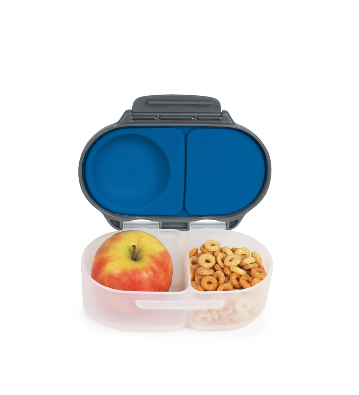 b.box Silicone Food Storage Container with Two Sealed Compartments - Reusable Snack Box for Kids (Blue Slate) - Buy Online on SooperMarket.com
