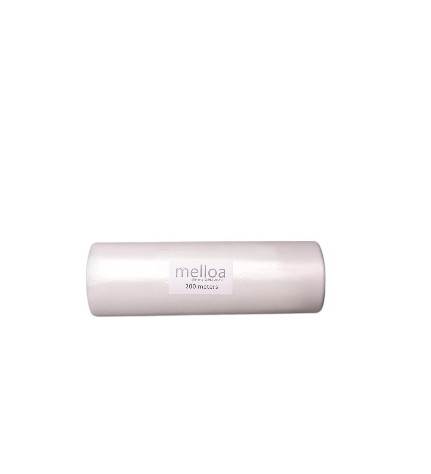 Melloa Diaper Pail Refill Film | Compatible with Tommee Tippee Sangenic Tec Simplee Twist & Click | 200m 200 Pieces (No Paper Tube) - White - Buy Online on SooperMarket.com
