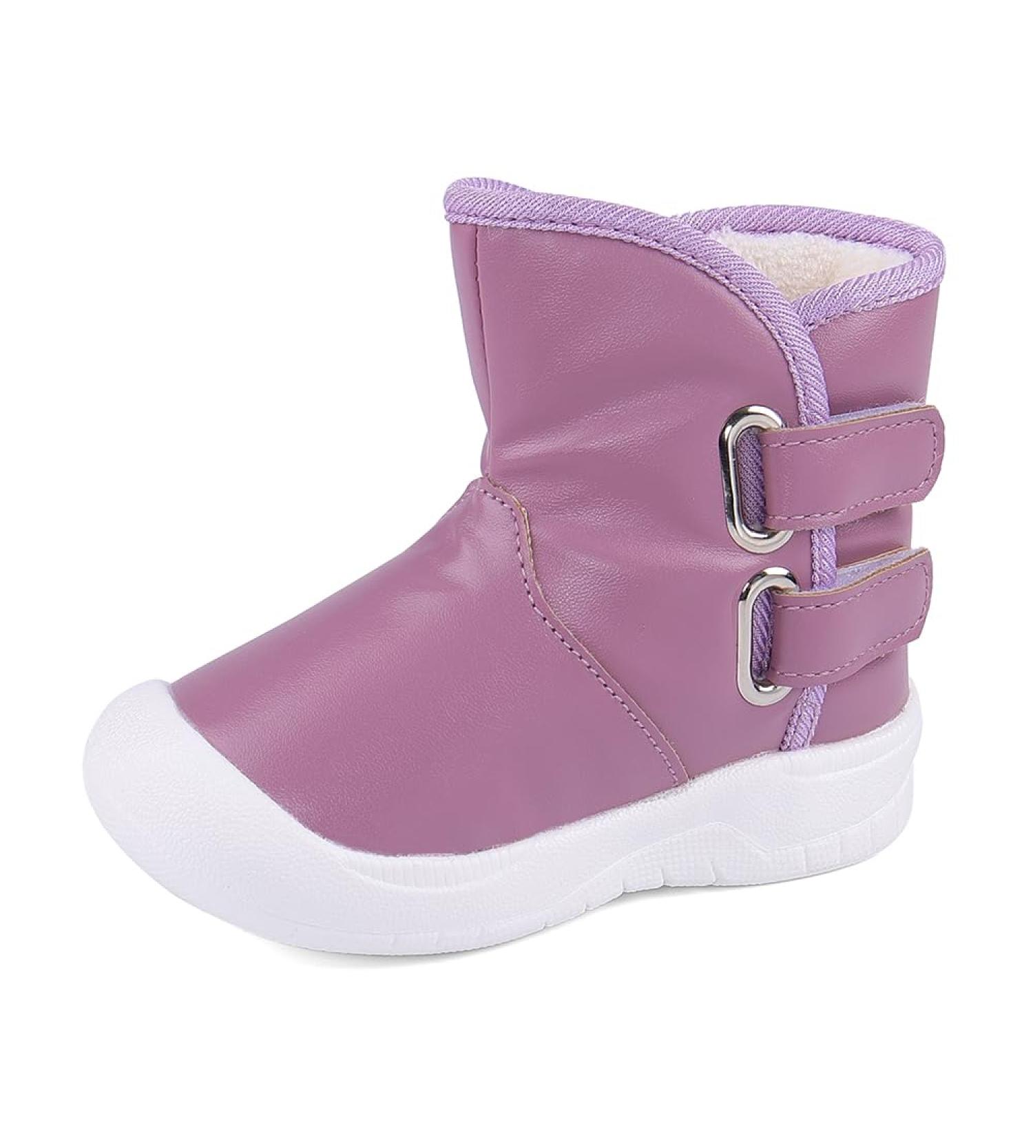 LACOFIA Toddler Winter Snow Boots - Anti-Slip, Waterproof & Warm - Size 5 UK Child - Purple - Buy Online on SooperMarket.com