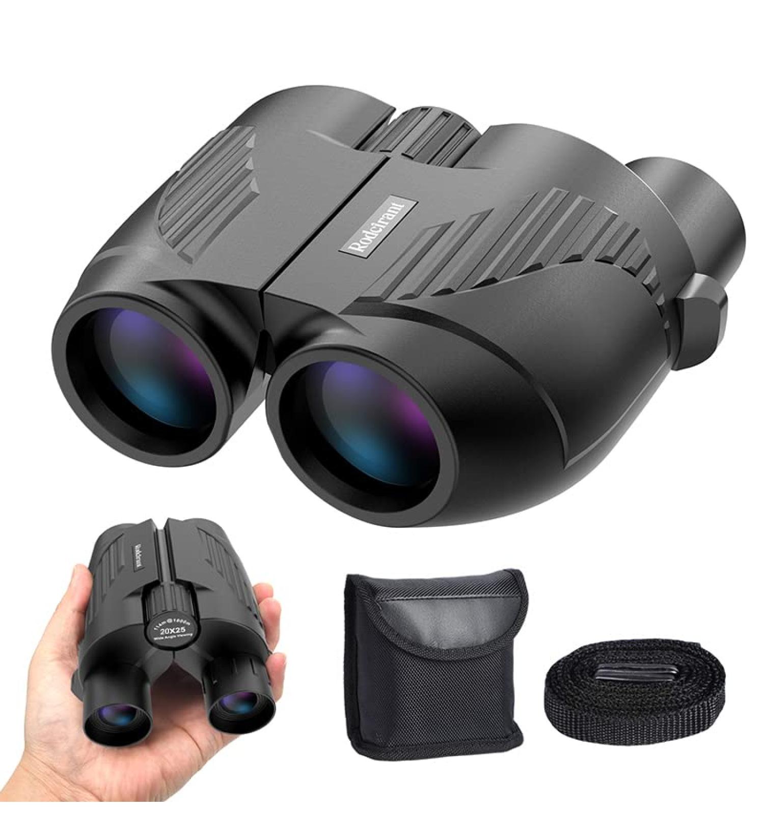 20x25 Compact Binoculars for Adults and Kids - High Power Easy Focus with Low Light Vision - Ideal for Bird Watching and Travel - Black - Buy Online on SooperMarket.com