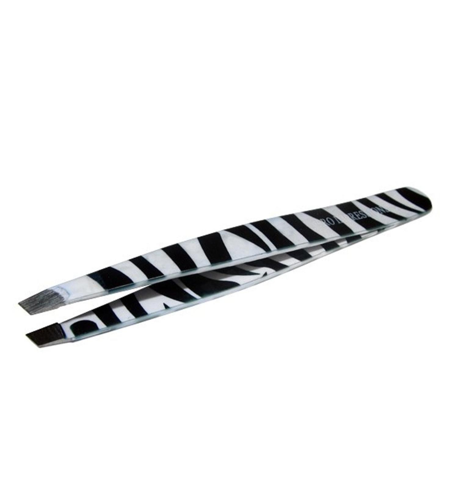 Pro Impressions Zebra Print Slant Tweezer