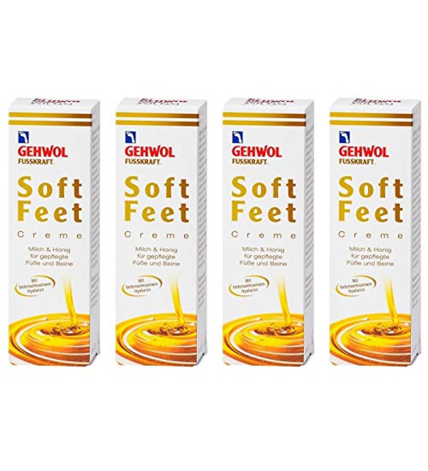 Buy 4x GEHWOL FUSSKRAFT Soft Feet Cream - Milk & Honey 125ml (Pack of 4) | International Shipping Available - Buy Online on SooperMarket.com