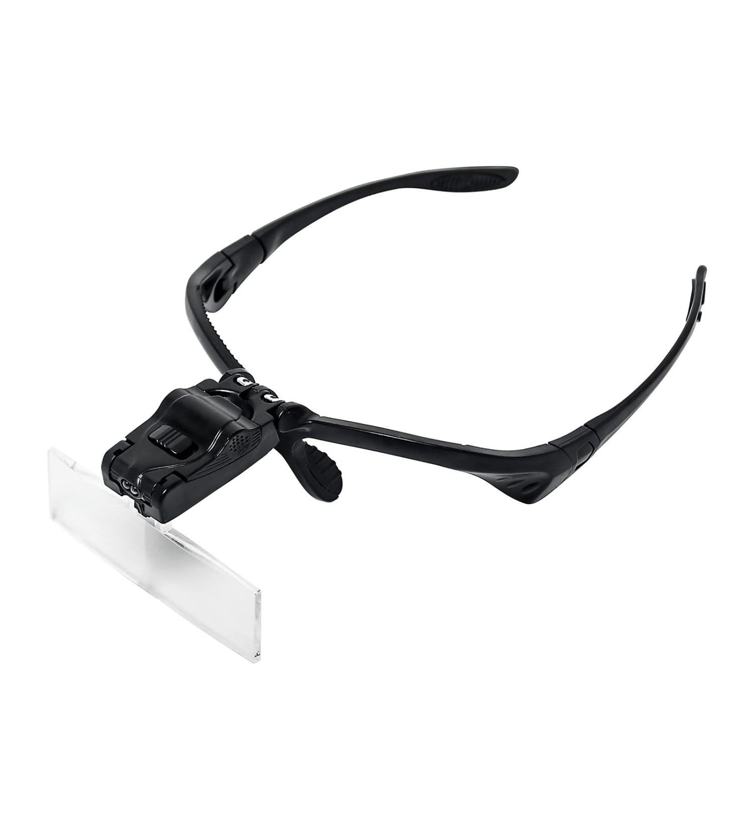 Q-COOL Magnifier Glasses with LED Light for Lash Extensions - 3 Lens Magnifier Spectacles (1.5x, 2.5x, 3.5x) - Buy Online on SooperMarket.com