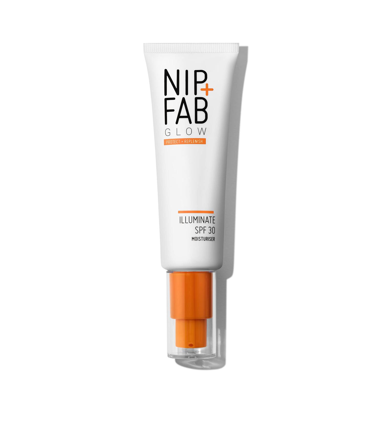 NIP+FAB SPF 30 Moisturiser Glow 50 ml damaged to matte skin maximum moisture supply and protection for the face UVA and UVB protection SPF facial skin filter
