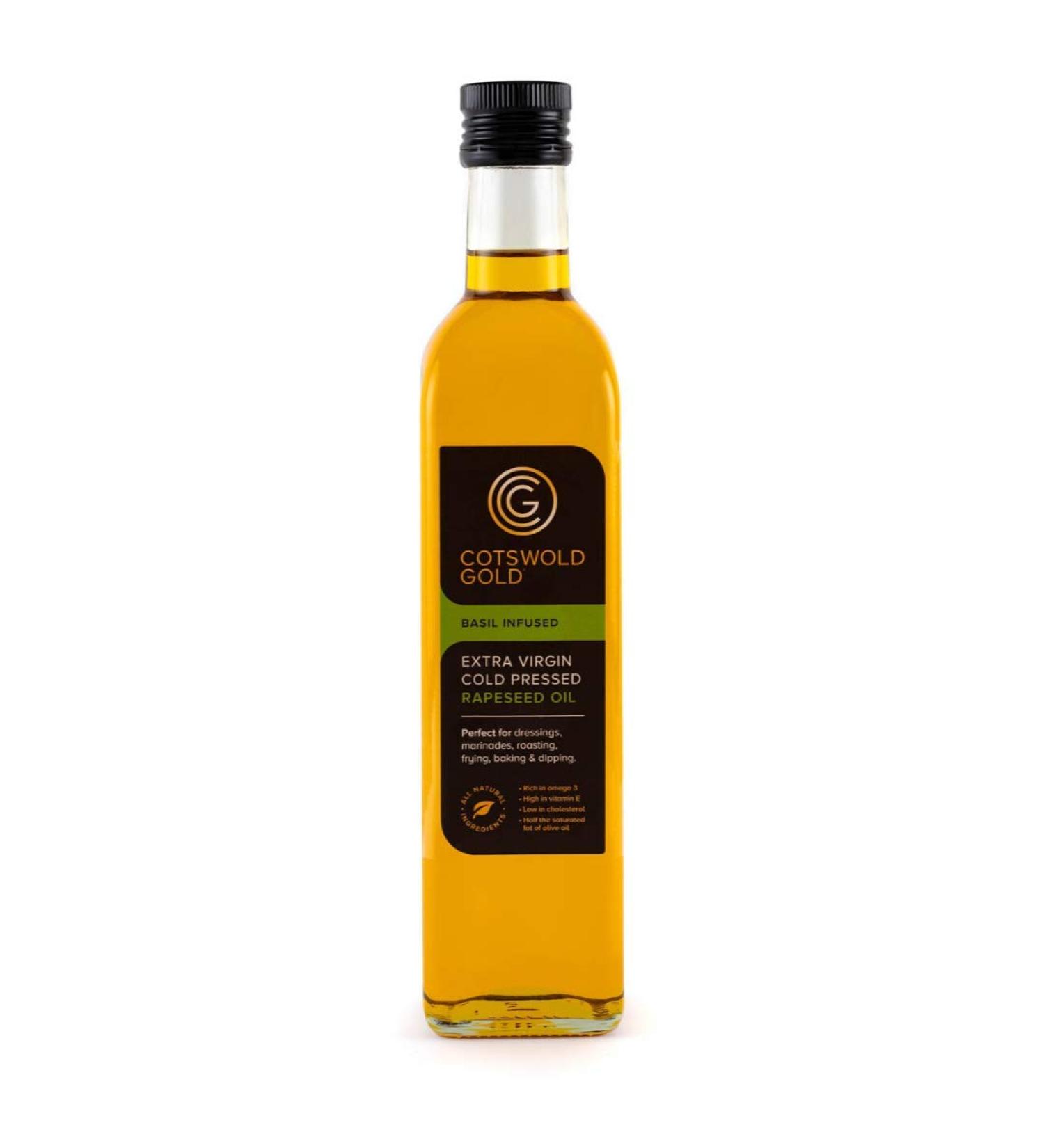 Cotswold Gold Basil Infused Rapeseed Oil 500 ml Basil Infused 500 ml (Pack of 1)