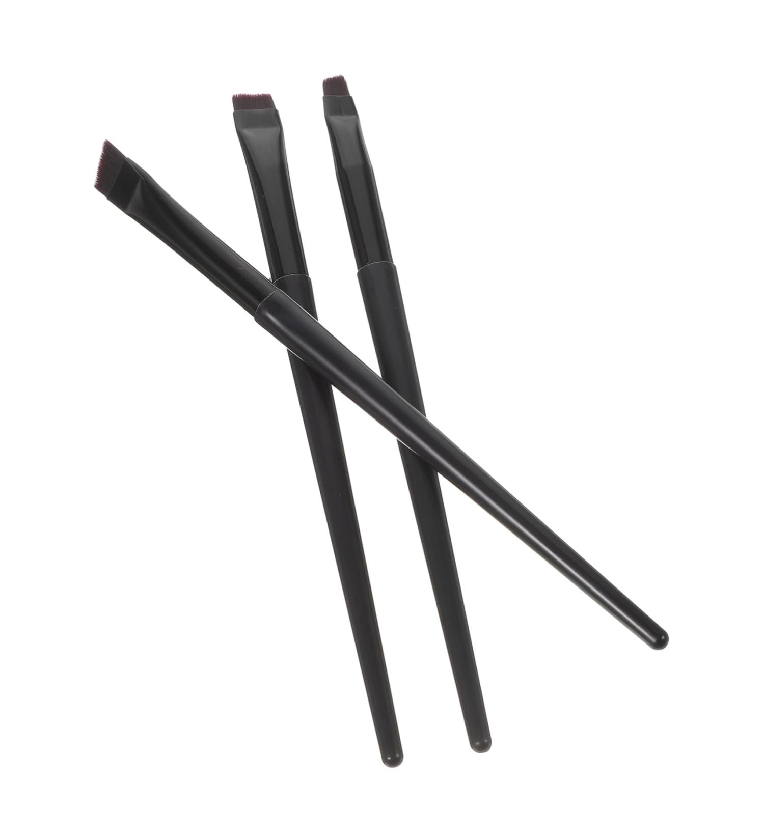 Baluue 3pcs Eyeliner Brush Eyebrow Brush Makeup Make up Brush Eyeliner Tool Plastic Handle Black - Buy Online on SooperMarket.com