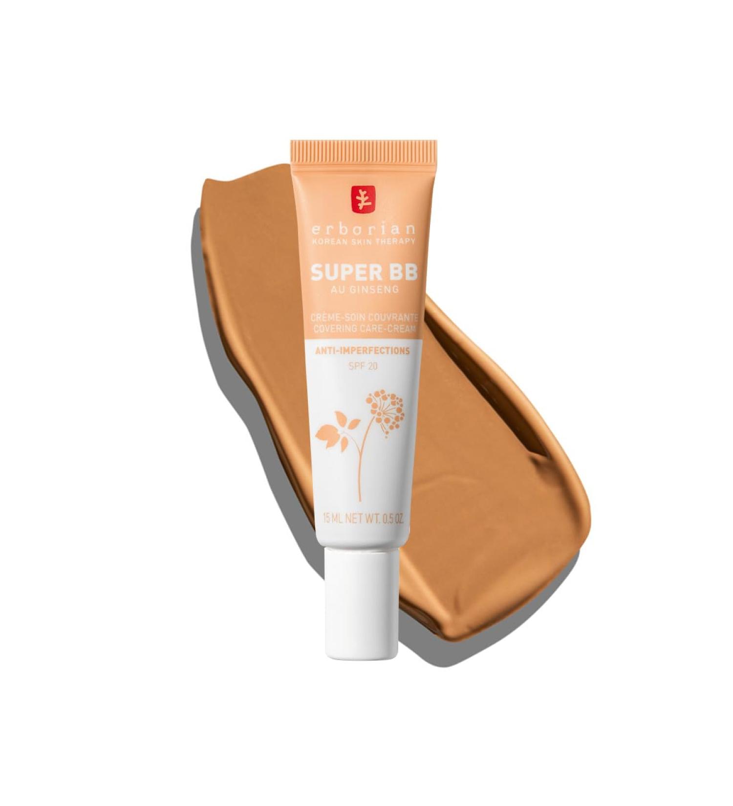 Erborian Super BB Cream with Ginseng 15ml - High Coverage Tinted Face Care SPF 20 - Korean Cosmetics - Buy Online on SooperMarket.com