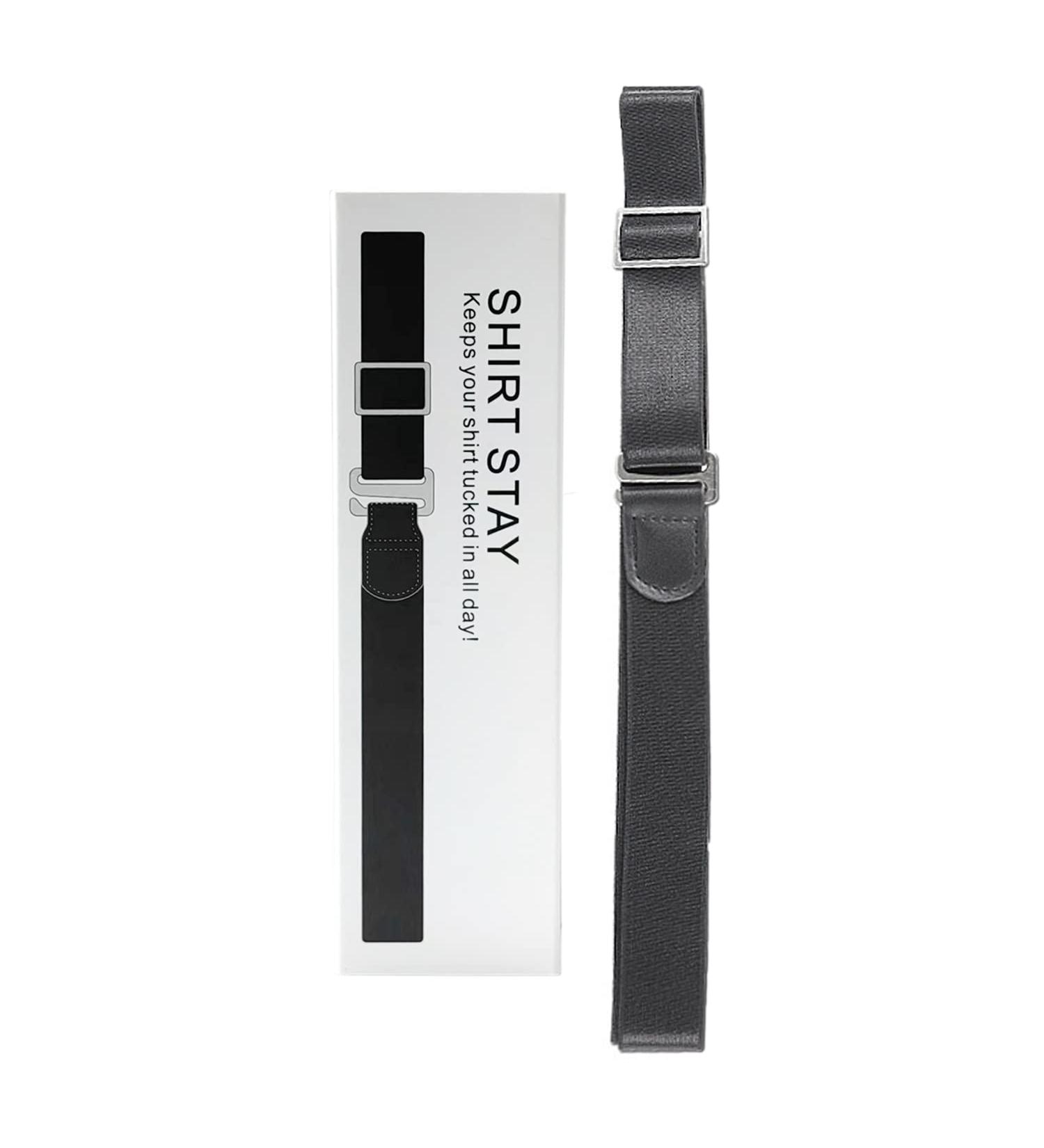 Adjustable Shirt Stays for Men - Comfortable Elastic Shirt Lock Straps & Clips - Practical Black Shirt Stand - Buy Online on SooperMarket.com