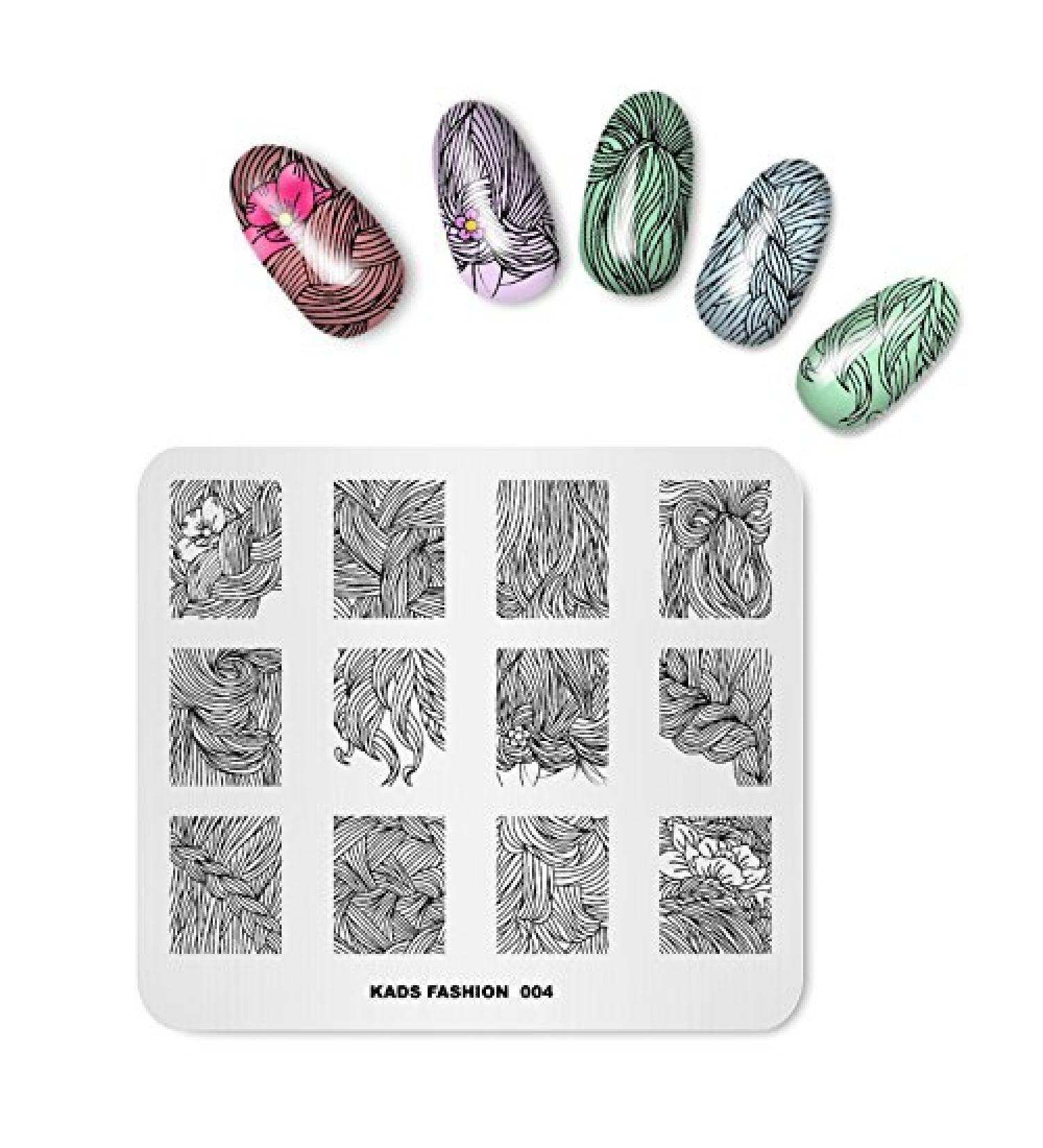 Flower Hair Braid Twist Nail Stamper Tool | Multi-Pattern Stamping Plate FA004 - Buy Online on SooperMarket.com
