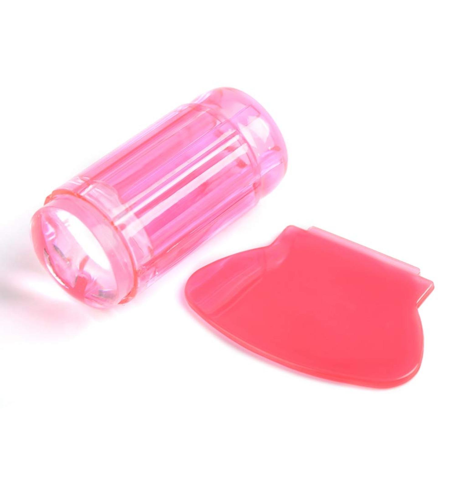 Nail Art Stamper Set - Silikon Nagellack Transfer Stamper & Schaber f r DIY Manik re - Transparent Rot | Internationaler Versand - Buy Online on SooperMarket.com