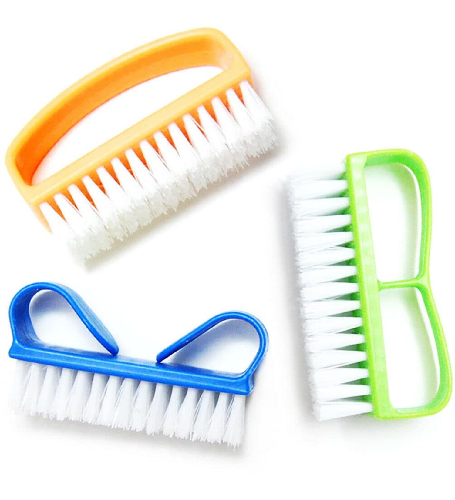 Nail Clean Brush Set - Double Sided Finger Cleaning Brushes (3 Pcs) | Strong Bristles, Ergonomic Handle | Ideal for Fingernails & Toenails - Buy Online on SooperMarket.com