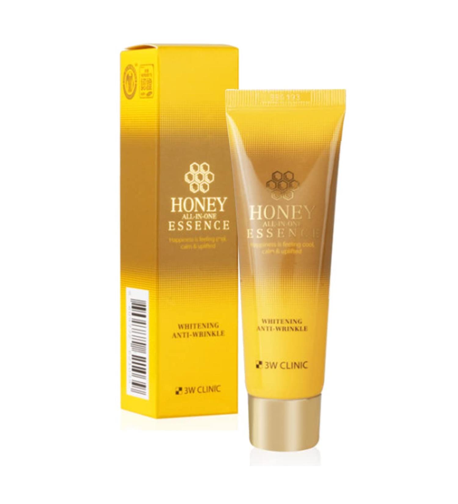 3W Clinic All-in-One Face Essence 60ml (Honey) - Wrinkle Care with Propolis Extract for Vitality | International Shipping - Buy Online on SooperMarket.com