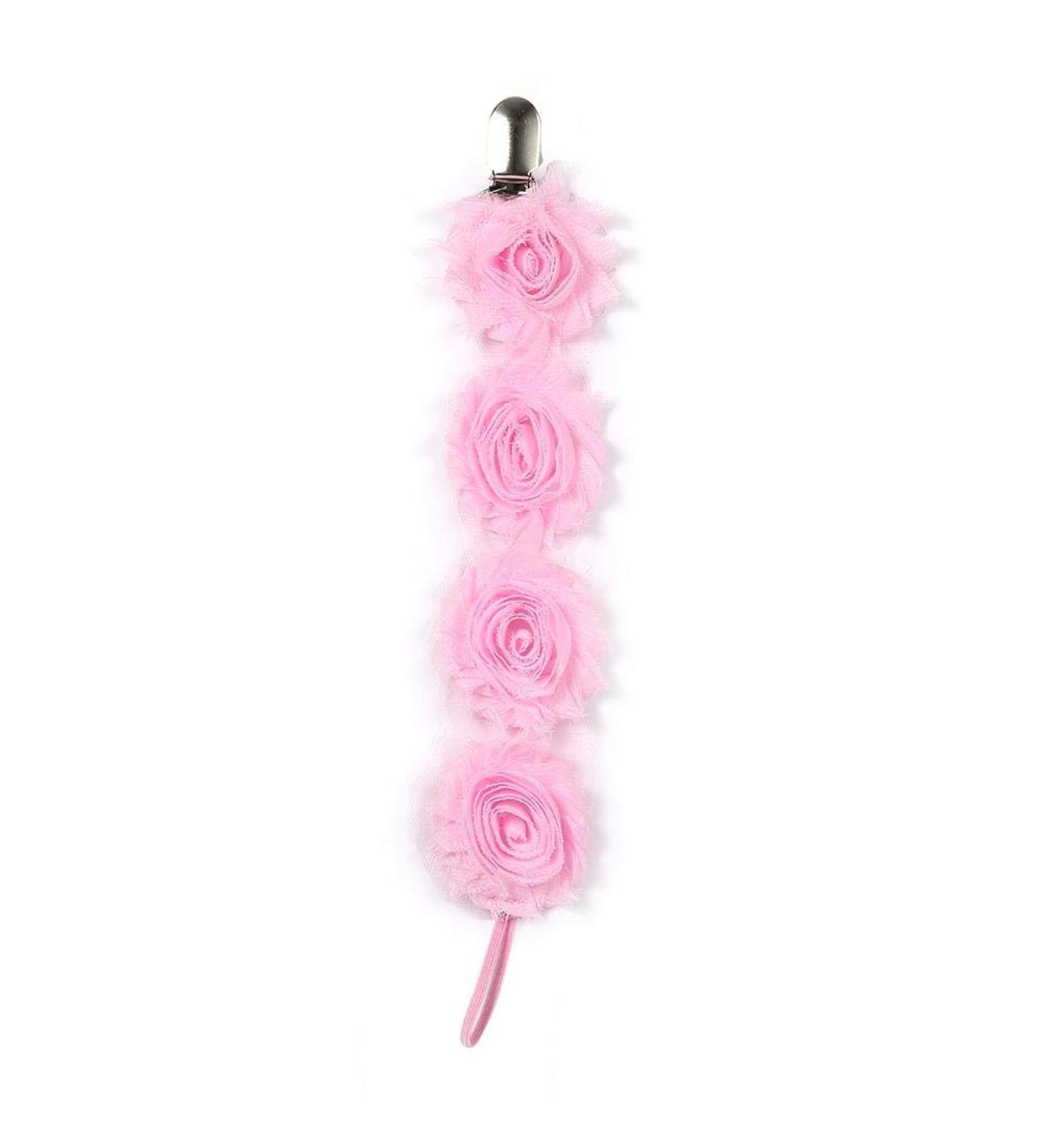 Baby Pacifier Clip - Rose Flower Feeding Dummy Teething Soother Holder Strap Chain - #1 Choice for Parents - Buy Online on SooperMarket.com