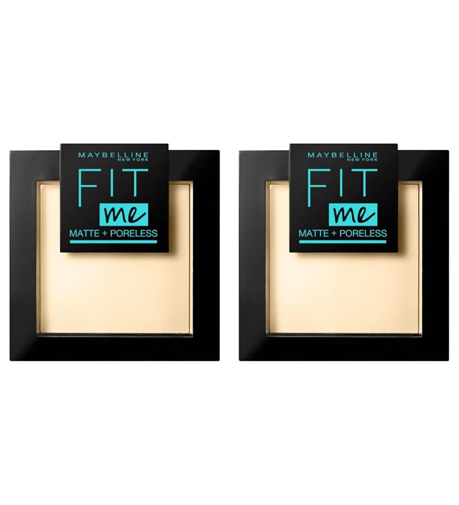 Maybelline Fit Me Matte & Poreless Powder 115 Ivory - 9g (Pack of 2) | International Shipping Available - Buy Online on SooperMarket.com