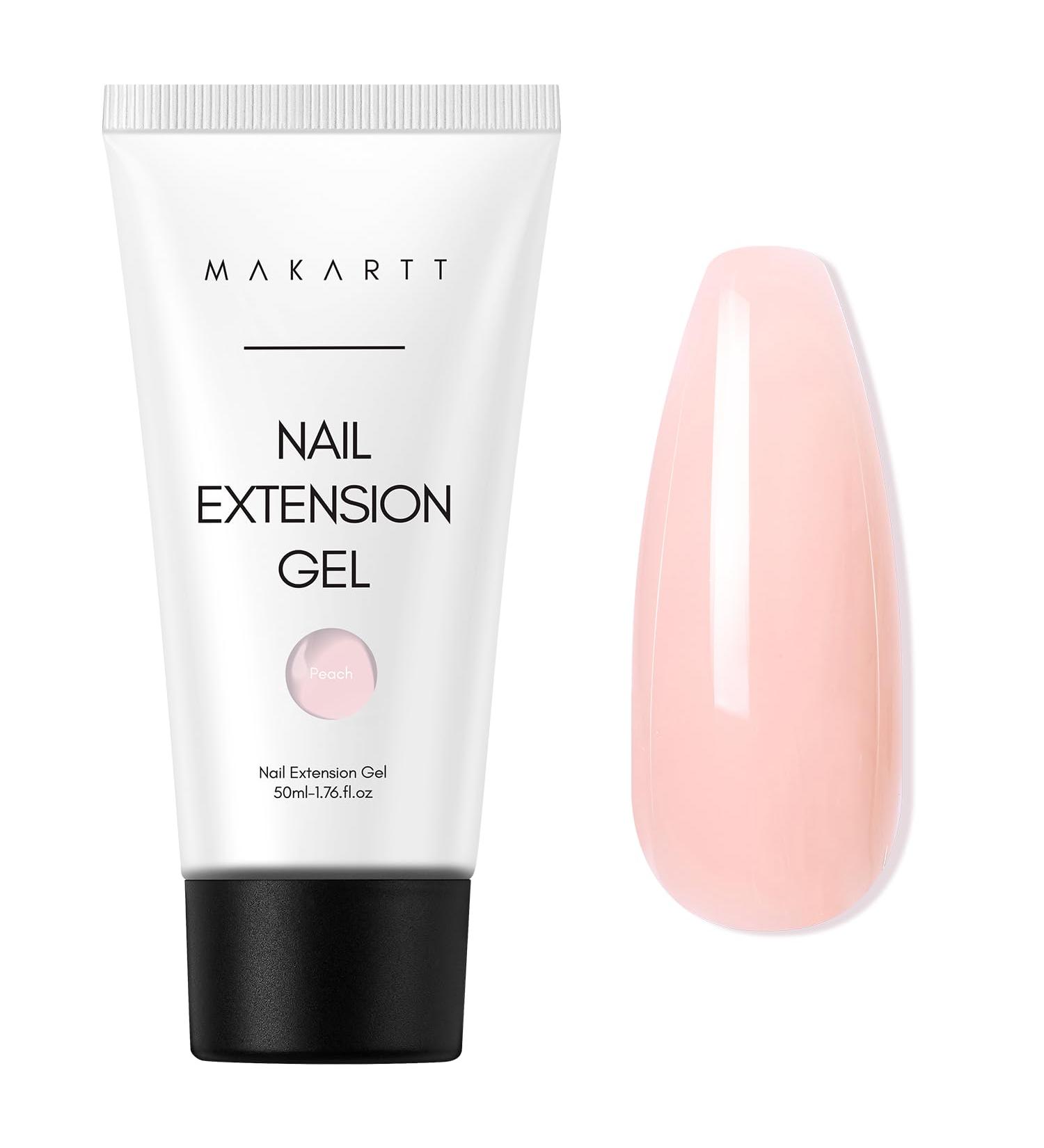 Makartt Poly Nail Gel 50ML Gel Builder for Nails Light Nude Pink Gel Nail Extension Nail Strengthener Hard Gel Color Gel Nail Art Design Multifunctional for Home DIY Salon -Peach - Buy Online on SooperMarket.com