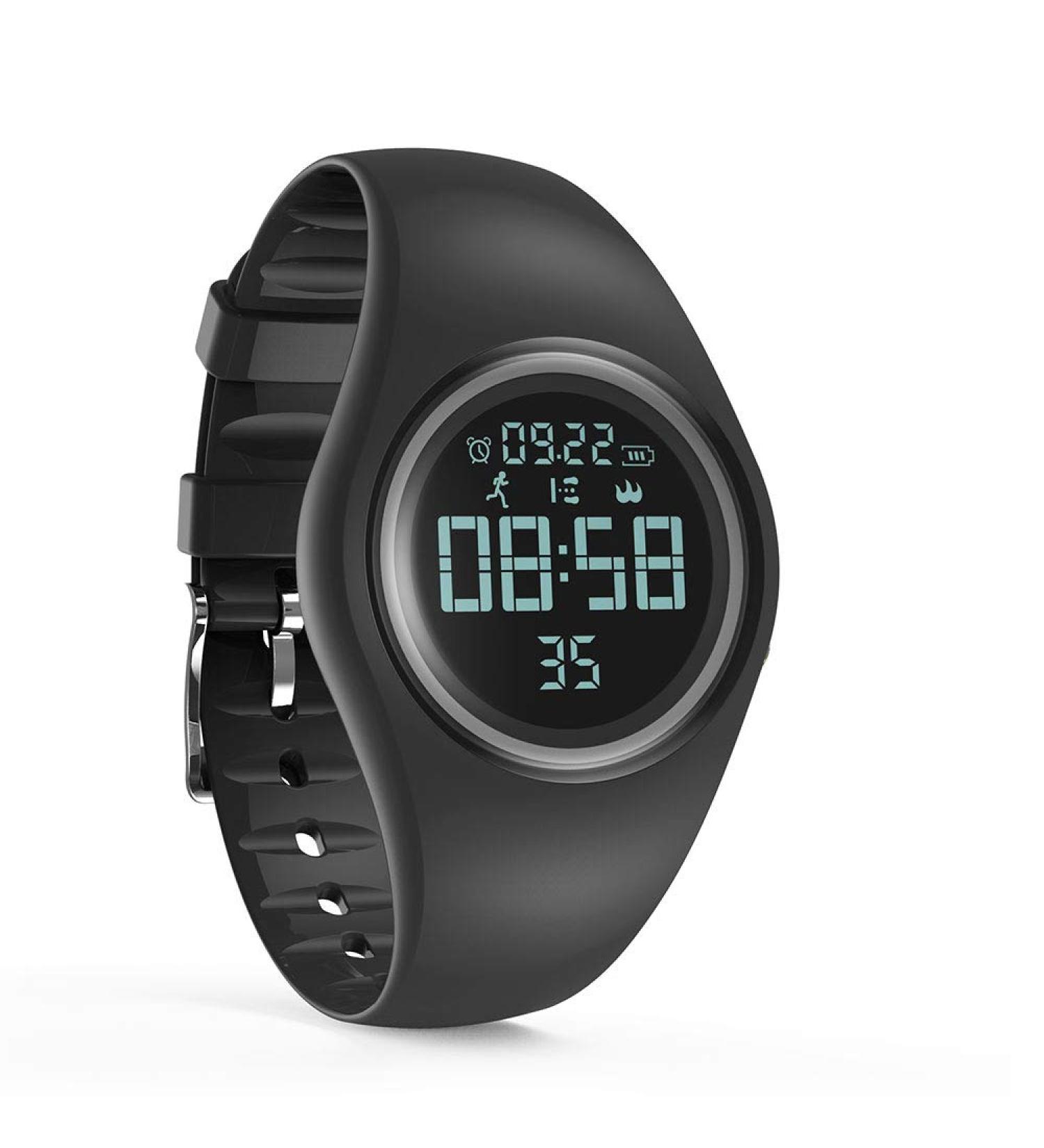 Synwee Kids Fitness Tracker Watch - IP68 Waterproof Non-Bluetooth Pedometer/Vibration Alarm Clock/Timer - Black - Buy Online on SooperMarket.com