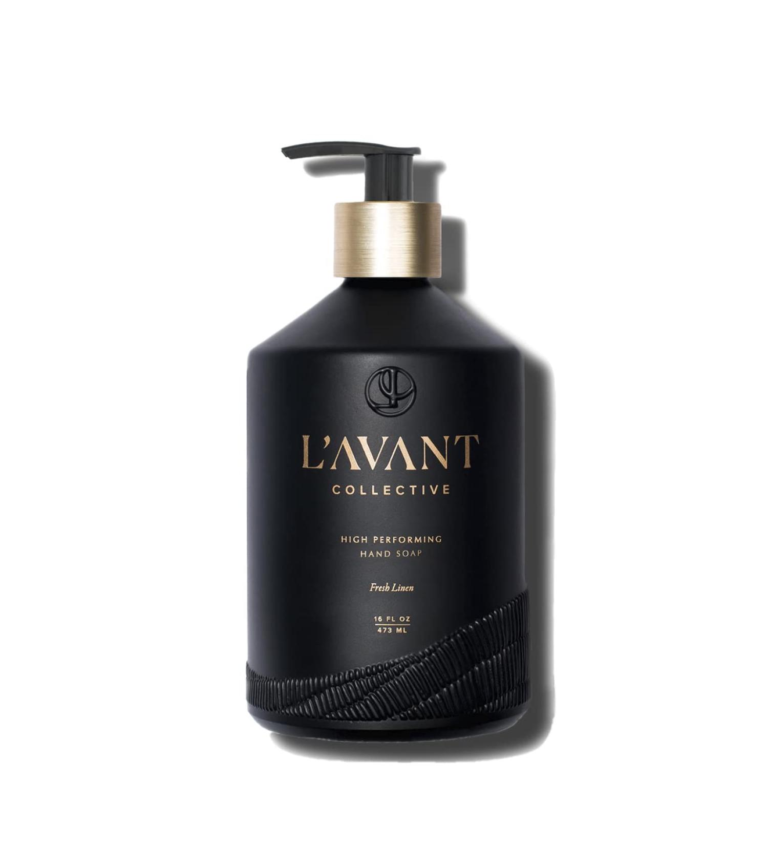 L'AVANT Collective Fresh Linen Hand Soap - Luxurious Ingredients in Reusable Glass Bottle (16 Fl Oz) - Buy Online on SooperMarket.com