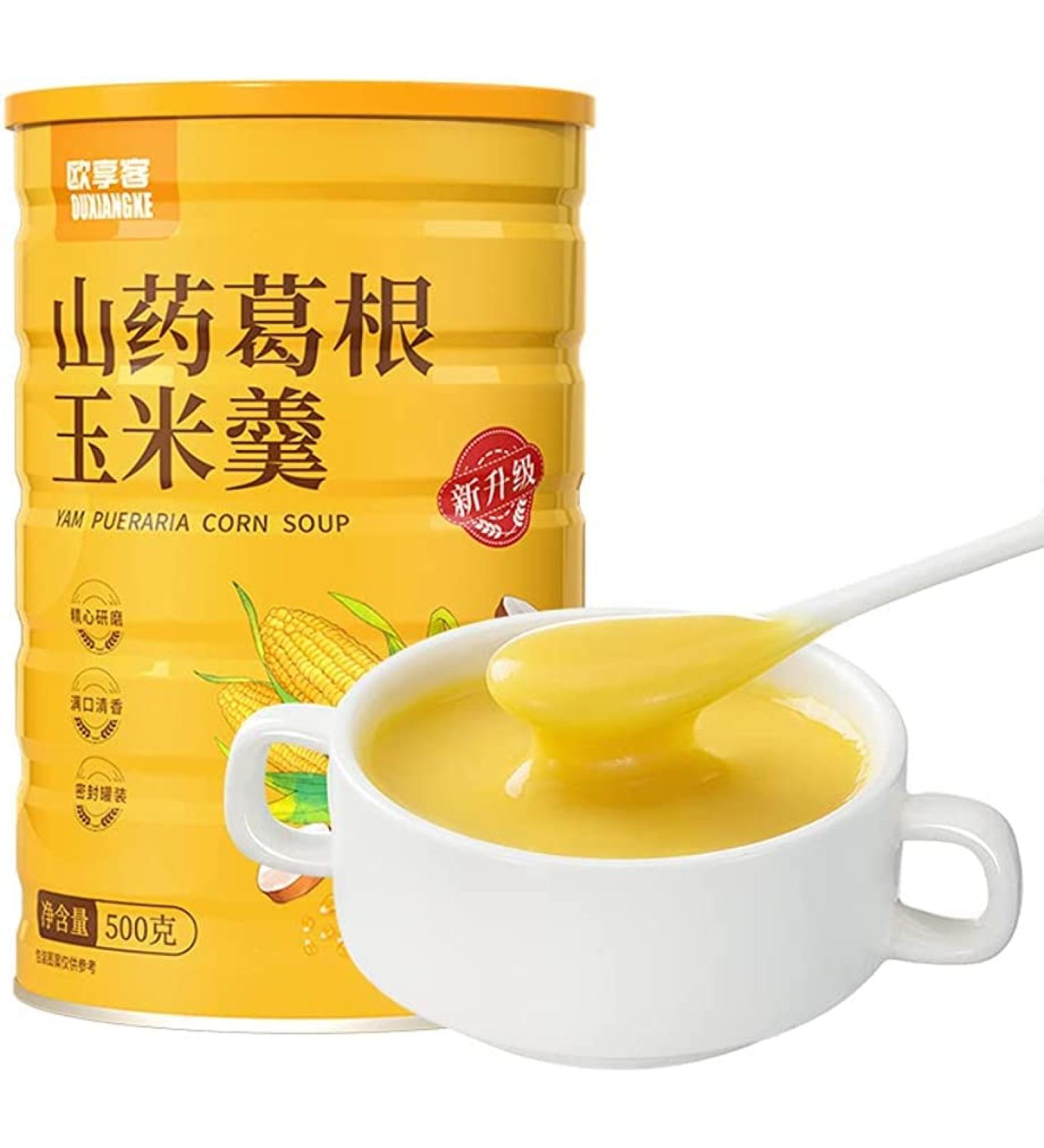 Chinese Yam Corn Paste Lotus Root Starch Sweet Scented Corn Soup five Grain Flour 500g/Can Instant Breakfast PorridgeInstant Boiled Full Meal Substitute Porridge Cereals and Vegetables (5 Can) - Buy Online on SooperMarket.com
