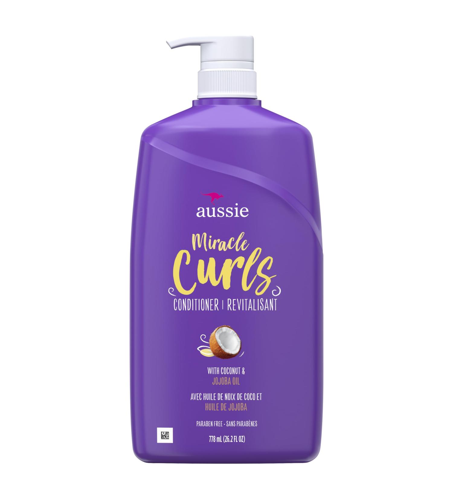 Aussie Miracle Curls with Coconut Oil Paraben Free Conditioner 778mL (26.2 FL OZ) - Buy Online on SooperMarket.com