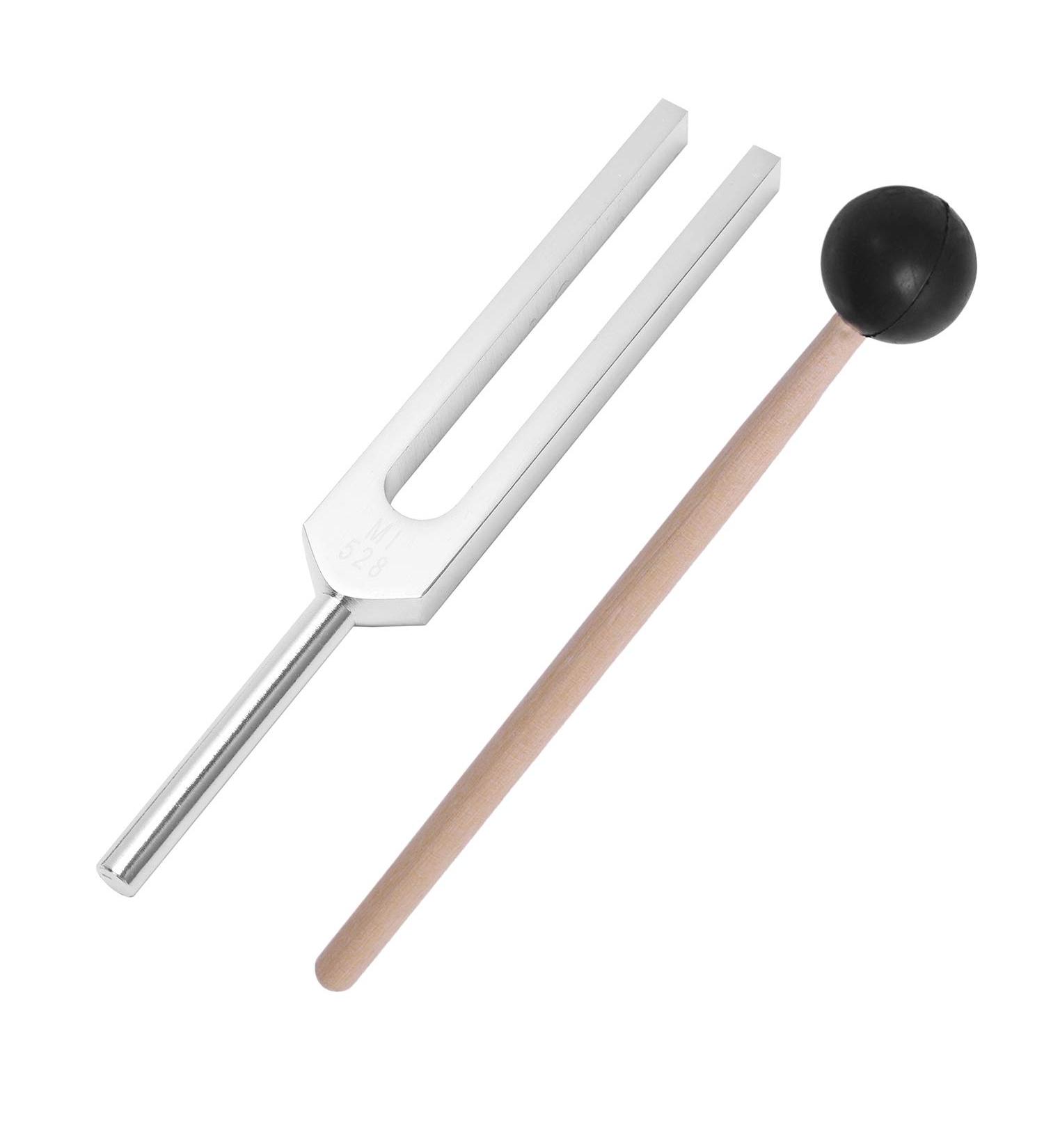 Aluminum + wood Tuning Fork Hammer Ball Diagnostic 528HZ With Mallet Set Nervous System Testing Tuning Fork Health Care - Buy Online on SooperMarket.com