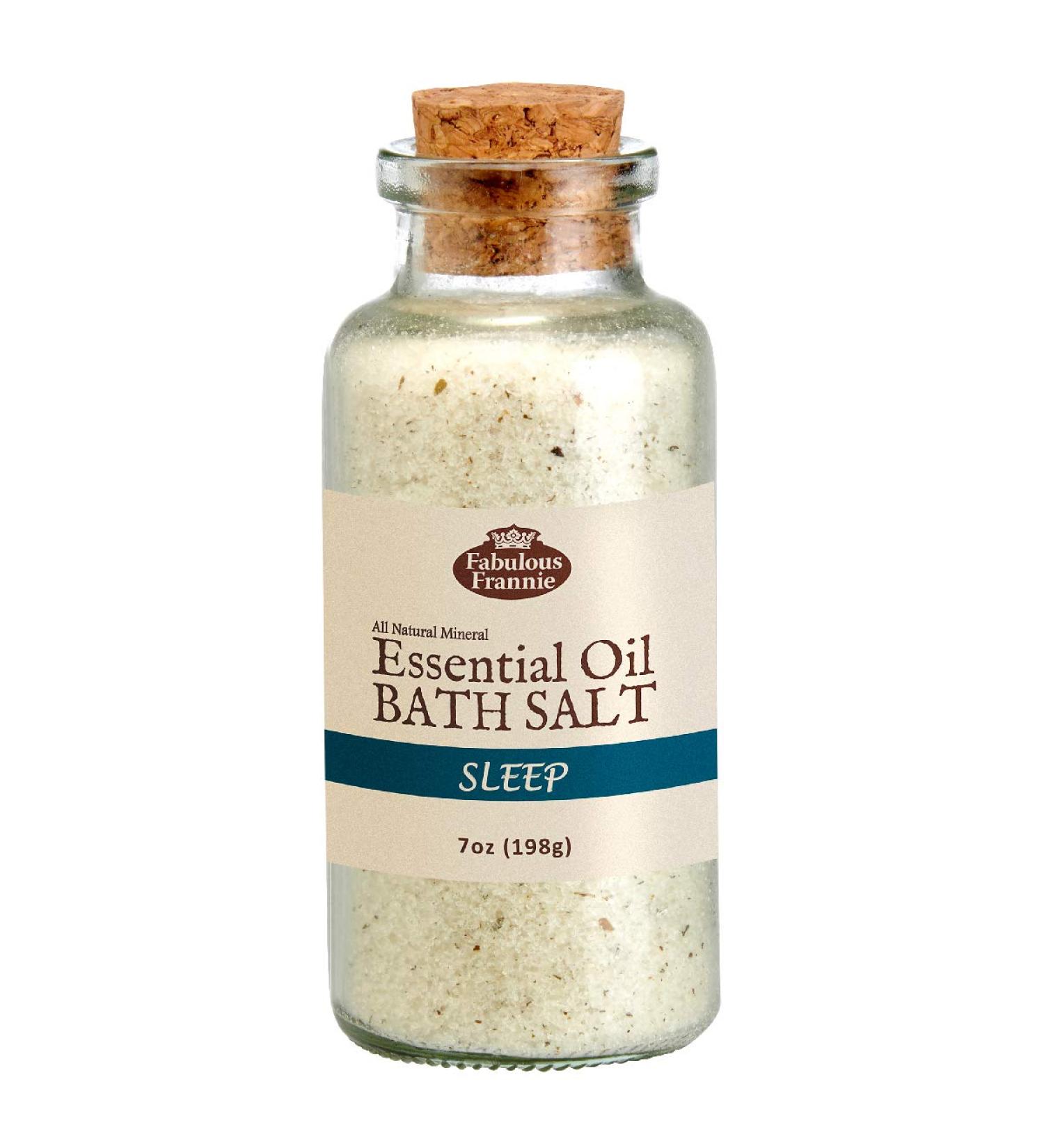 Fabulous Frannie Sleep Therapeuic Mineral Bath Salt - 7oz Made with Pure Essential Oils (Lavender  Marjoram  Vetiver and Chamomile)