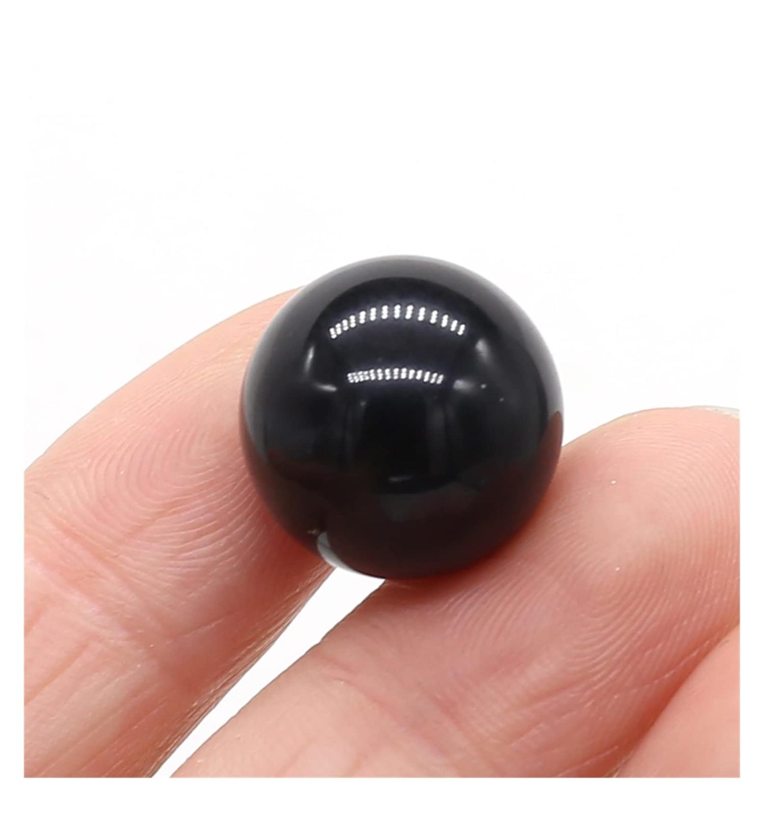 Natural Crystal Rough 16mm Round Natural Crystal Quartz Transfer Ball Polished Gemstone Beads Specimen DIY Jewelry Home Natural Stone (Color : Black Agate Size : 1PC) - Buy Online on SooperMarket.com