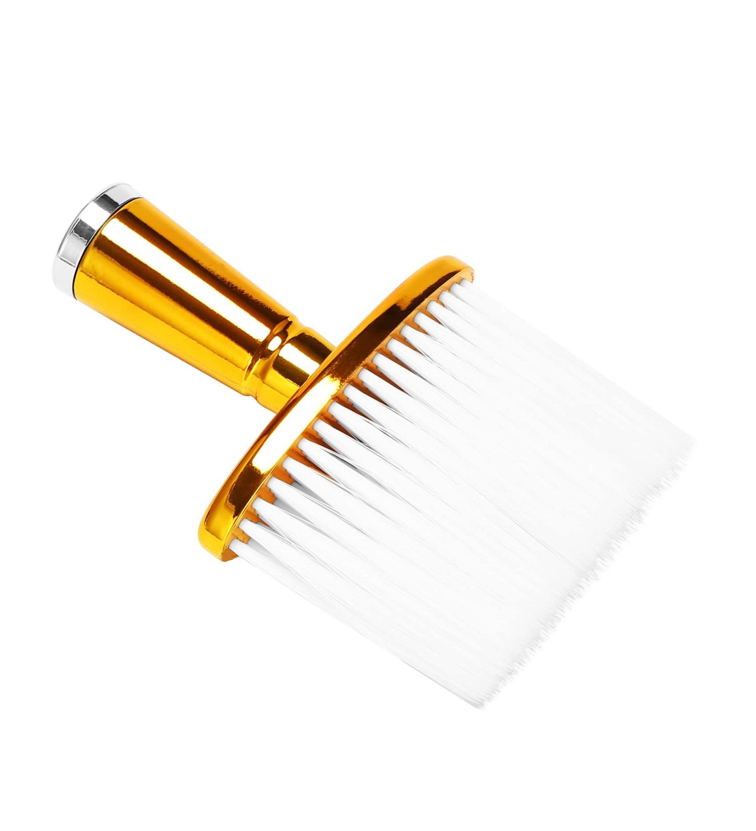 Hair Brush Neck Duster Hairdressing Hair Cutting Cleaning Brush for Barber Hairdressing Tools-Gold - Buy Online on SooperMarket.com