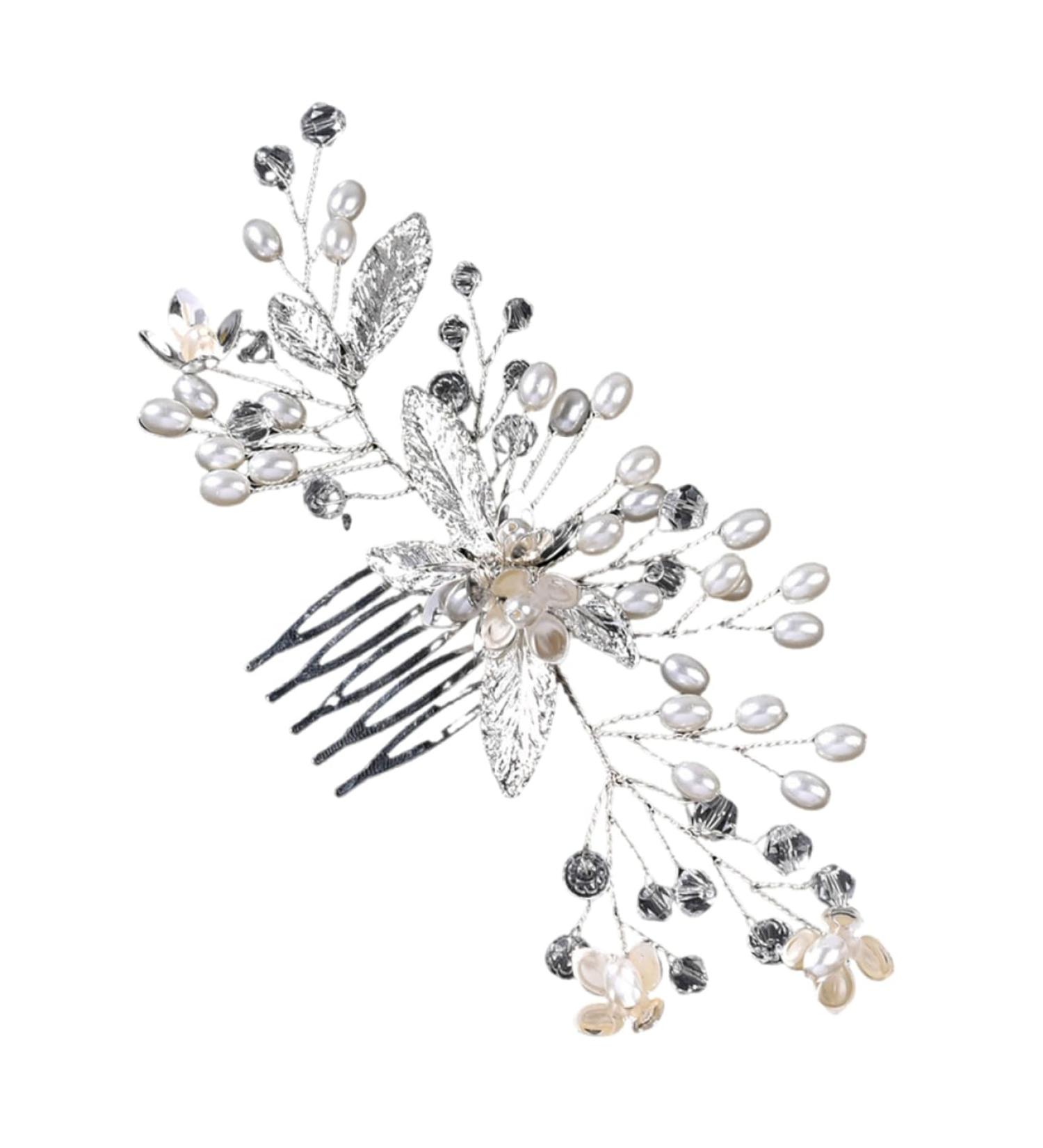 FOYTOKI Handmade Crystal Tiara Bridal Hair Comb Wedding Hair Accessories for Brides Wedding Hair Comb for Brides Bride Headpieces for Wedding Bridal Rhinestone Headpieces Bridal Headdress - Buy Online on SooperMarket.com