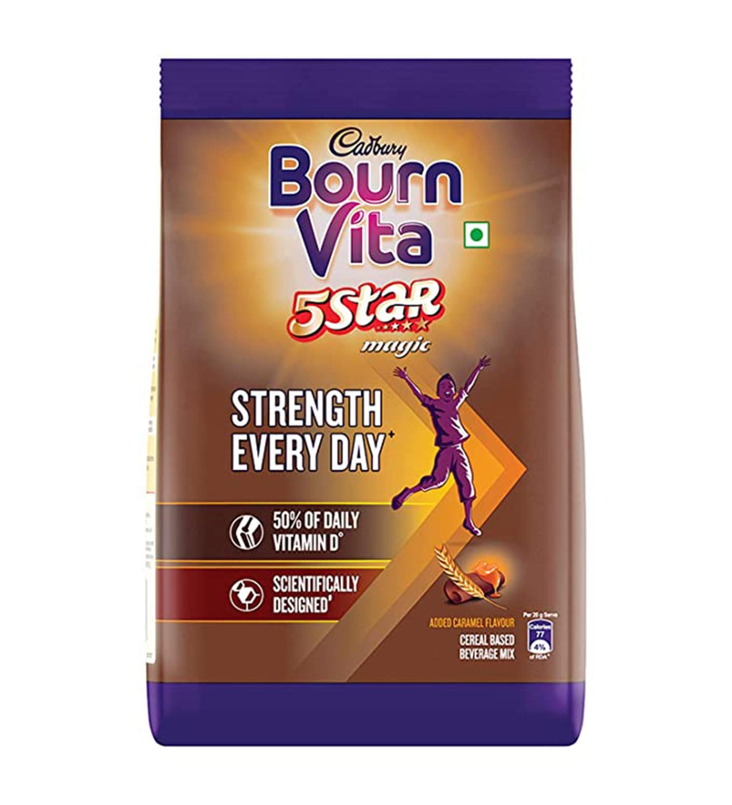 Cadbury Bournvita 5 Star Magic Chocolate Health Drink 500 Gm Refill Pack - Buy Online on SooperMarket.com