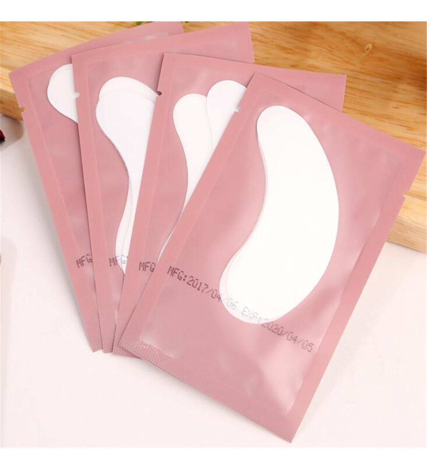 100 Pairs Lint-Free Pink Eye Gel Patches for Eyelash Extensions - Under Eye Pads for Lash Extension, Eye Mask Beauty Tool - Buy Online on SooperMarket.com