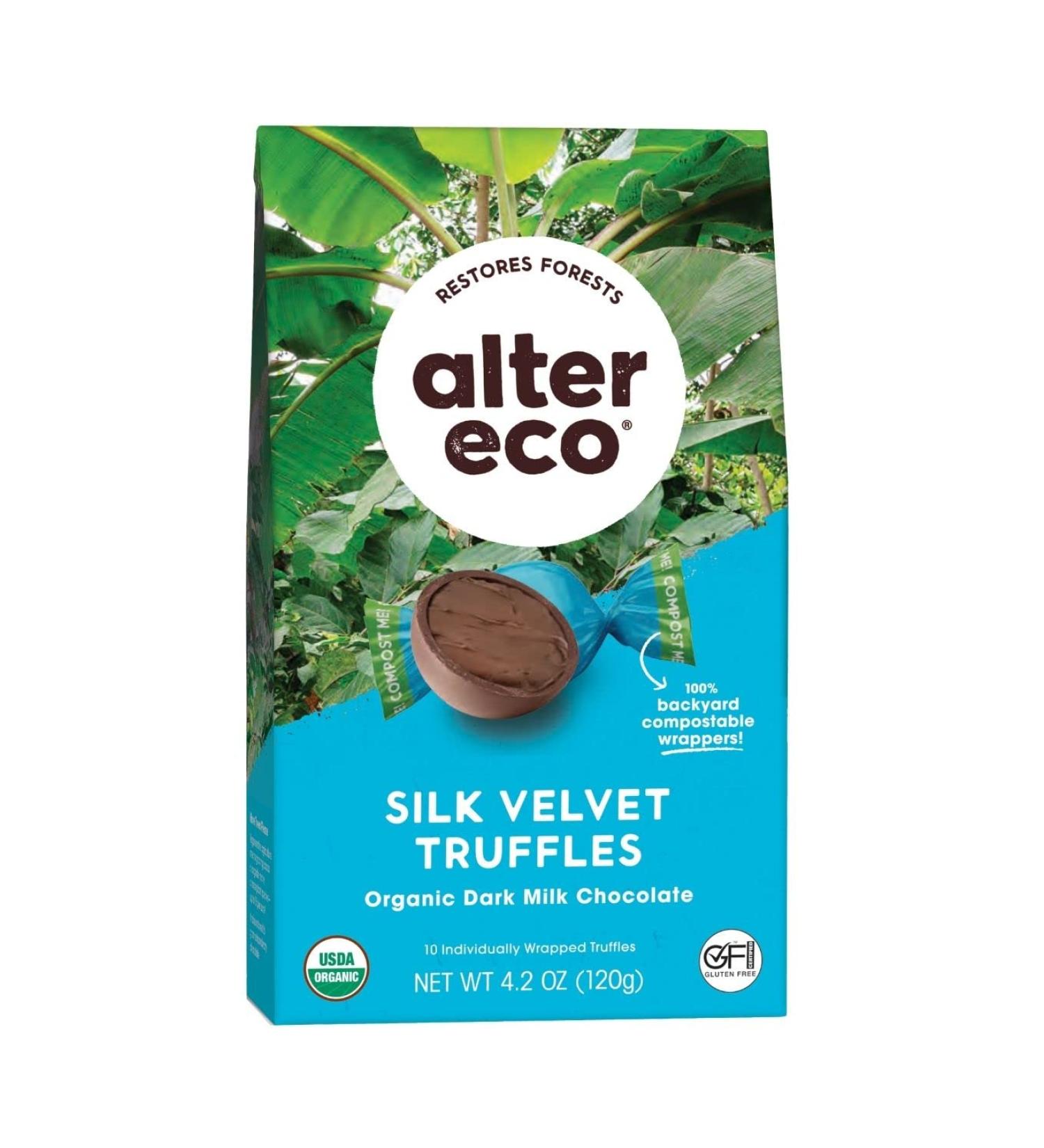 Alter Eco Organic Dark Milk Chocolate Truffles - Silk Velvet, 4.2 oz (120g) - Buy Online on SooperMarket.com