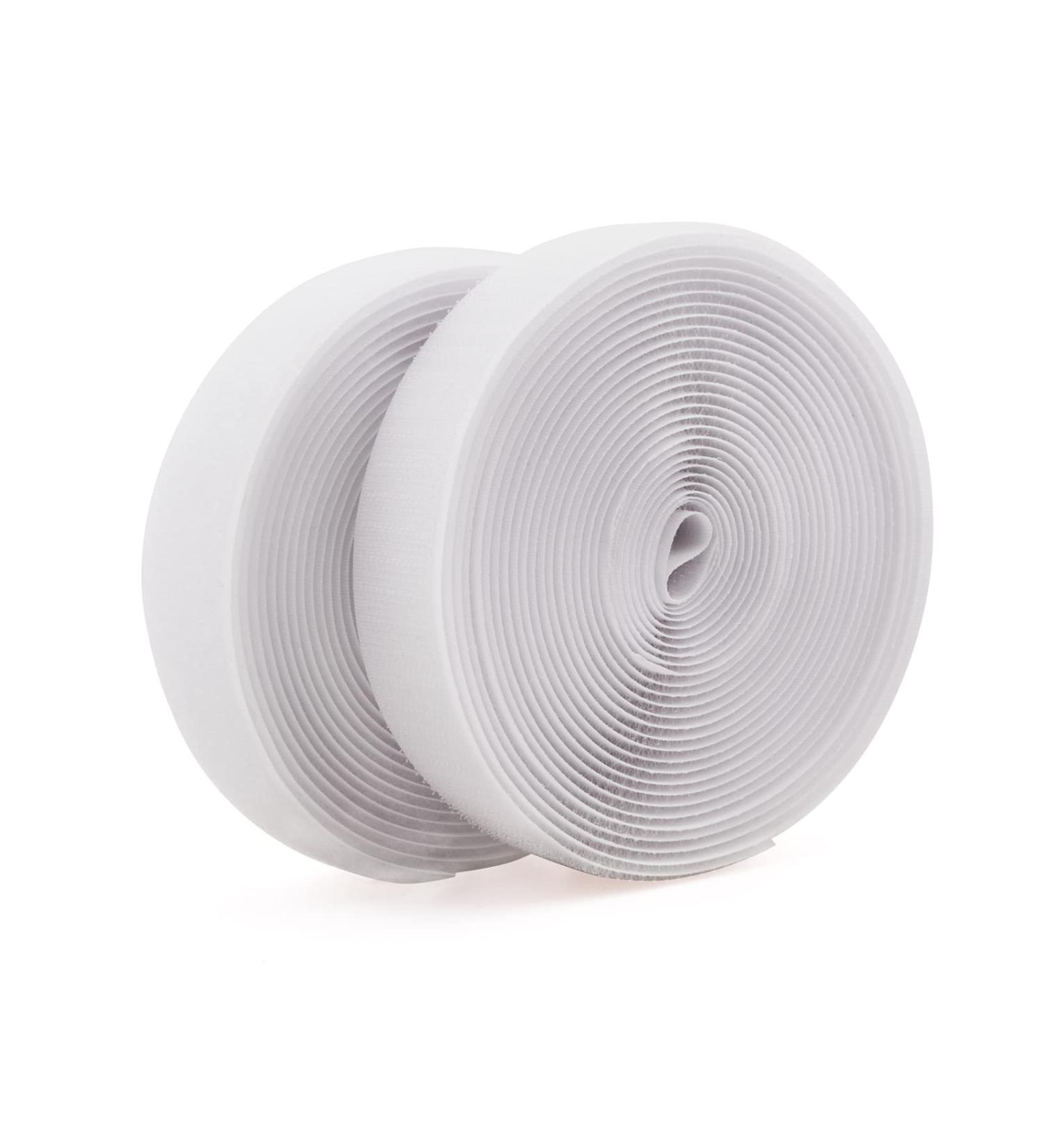 Sew on Hook and Loop Tape 5/8 Inch x 16.4 Feet - White Non-Adhesive Fastening Fabric Tape - Buy Online on SooperMarket.com
