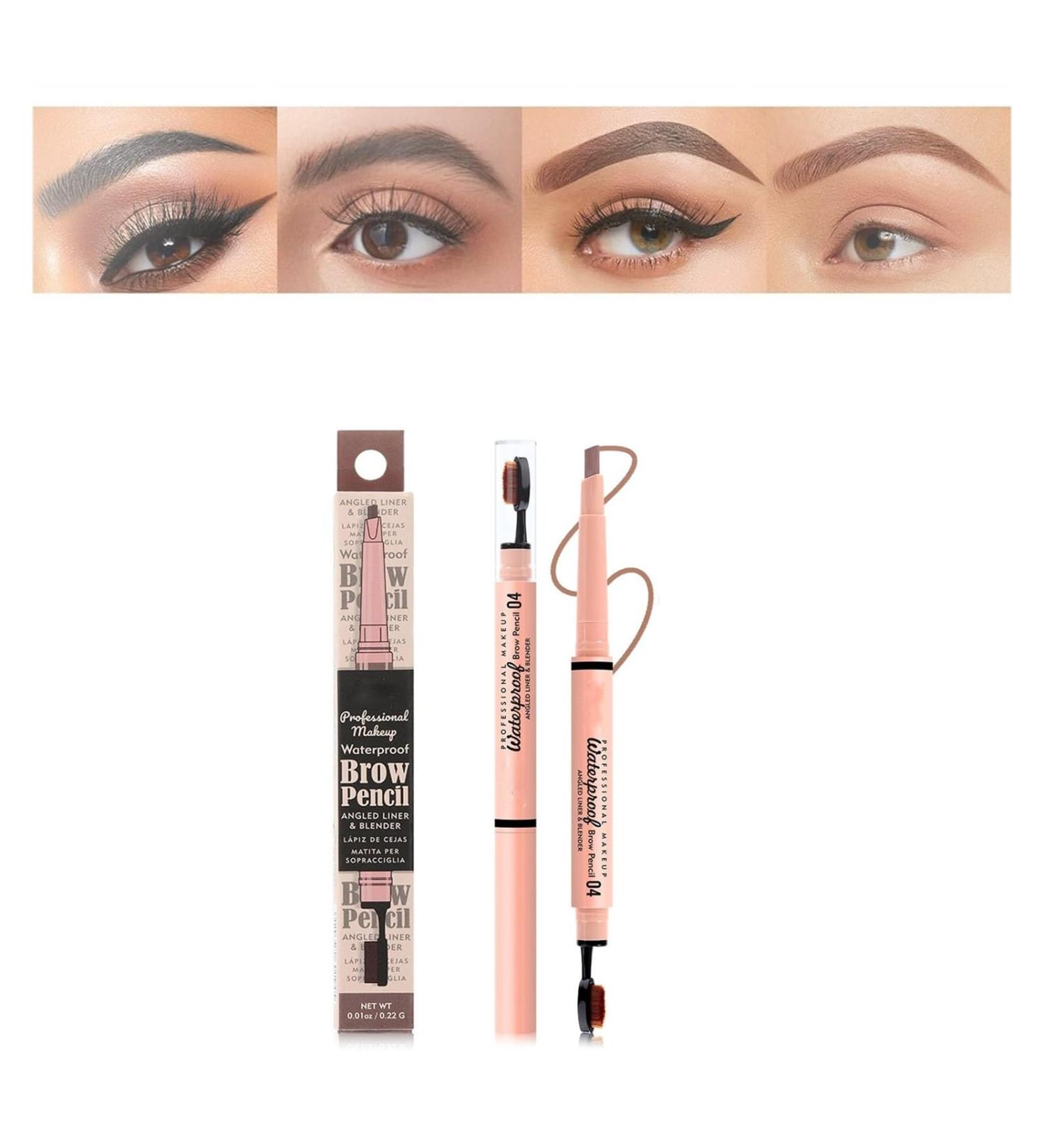 2 in 1 Double Ended Eyebrow Pencil Micro Percision Tip Fill and Defines Brows Natural Looking & Waterproof No Need to Sharpen Not Easy to Fade (Color : 04 Size : 1 size) 1 count (Pack of 1) 04 - Buy Online on SooperMarket.com