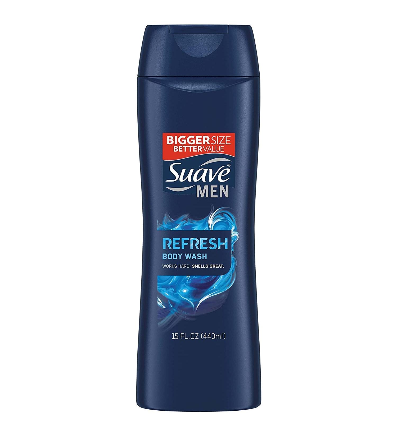Suave Men Refreshing Masculine Scent Body Wash 15 oz - Pack of 6 - Buy Online on SooperMarket.com
