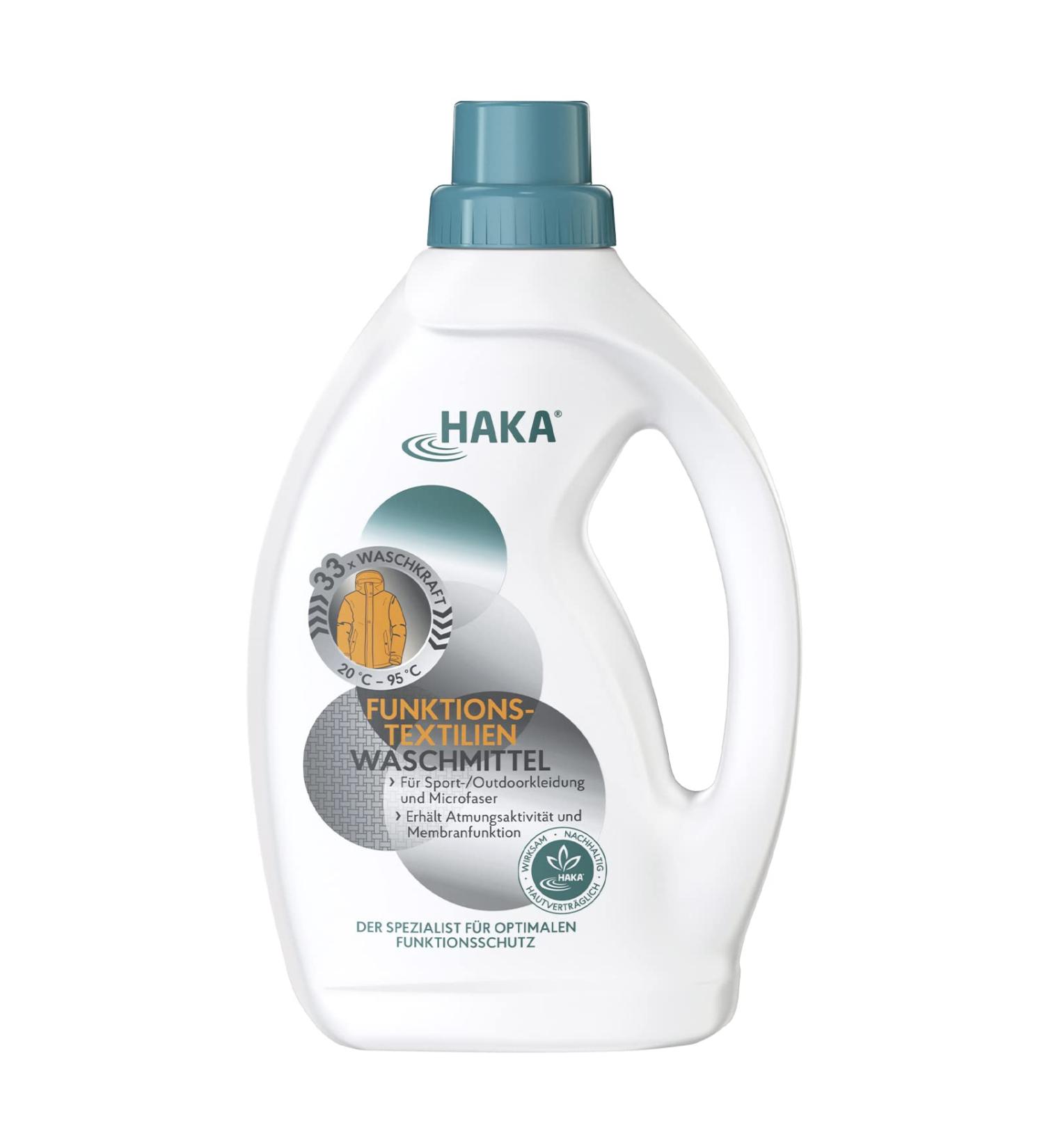 HAKA Functional Textiles Detergent | 1L Bottle for Special Care of Textiles | International Shipping Available - Buy Online on SooperMarket.com