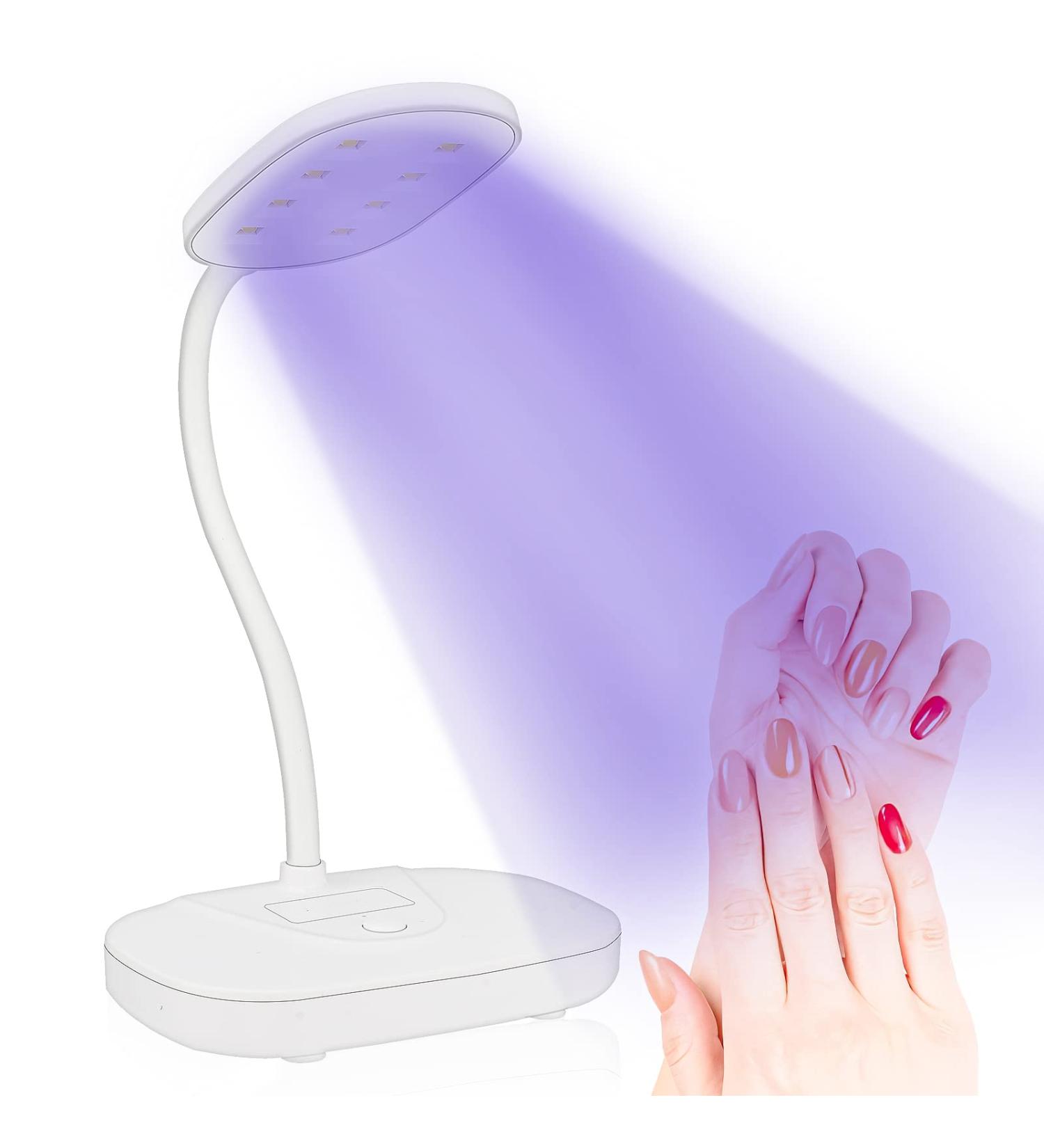 Aceshop Mini LED Nail Lamp - Portable 12W Quick Dry Gel Polish Curing Lamp | 60s USB Timer | 360 Rotatable Design - Home DIY Salon Manicure - Buy Online on SooperMarket.com