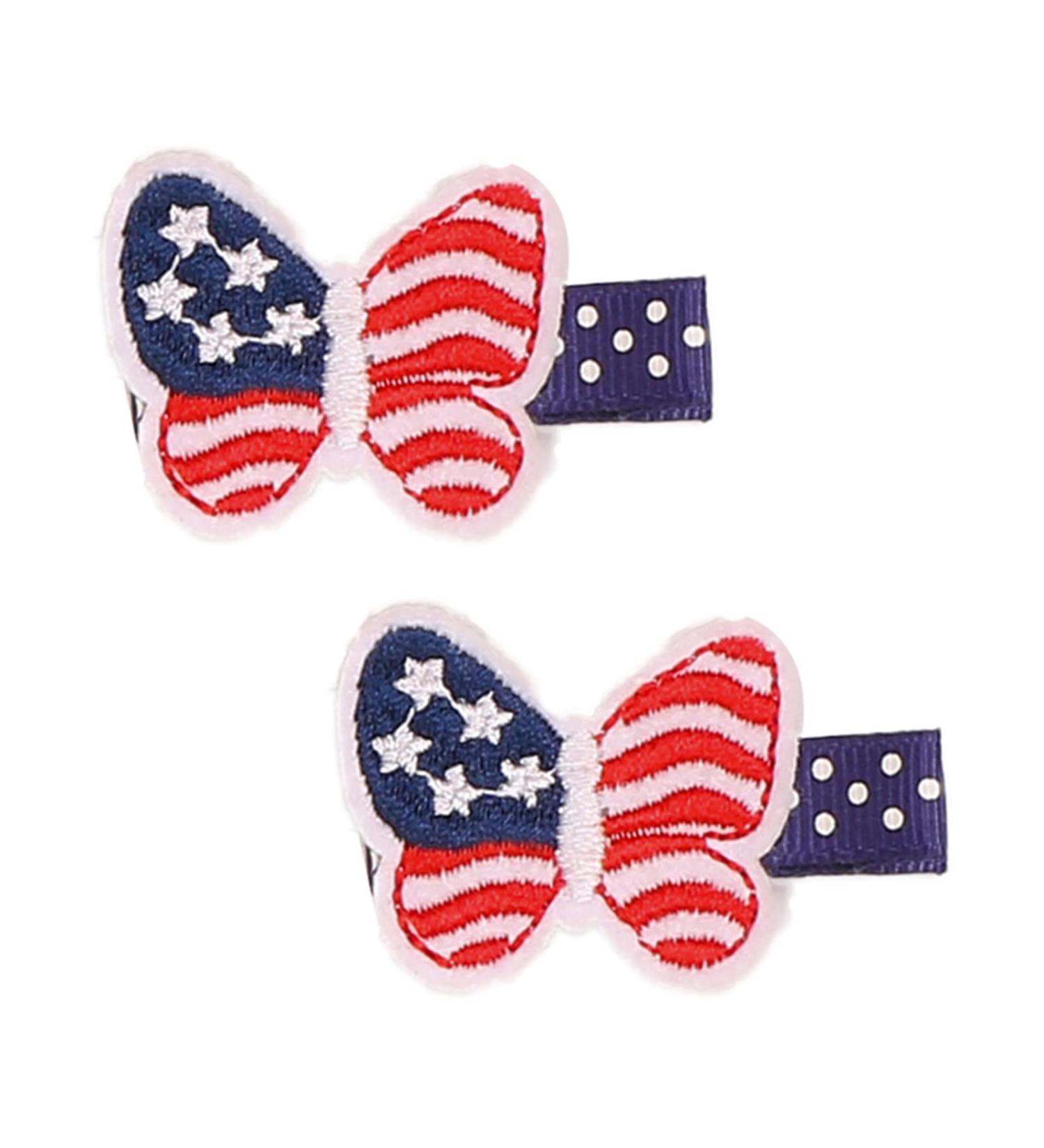 American Flag Hair Clips - Patriotic 4th of July Independence Day Accessories for Kids - Buy Online on SooperMarket.com