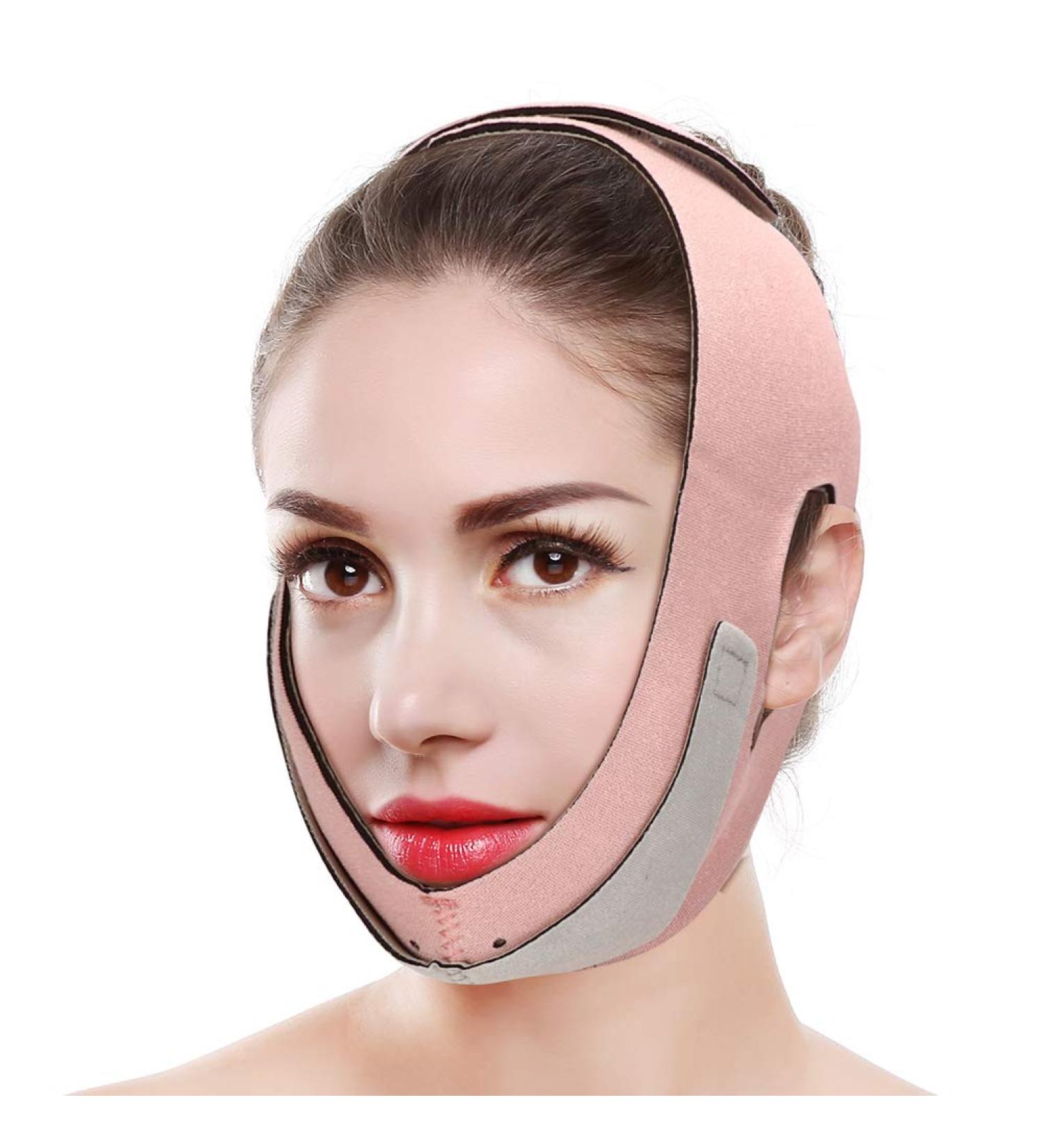 Slim Face V-Facial Double Chin Reducer Belt | Elastic Jawline Shaping Tool for Facial Care | K-07A - Buy Online on SooperMarket.com