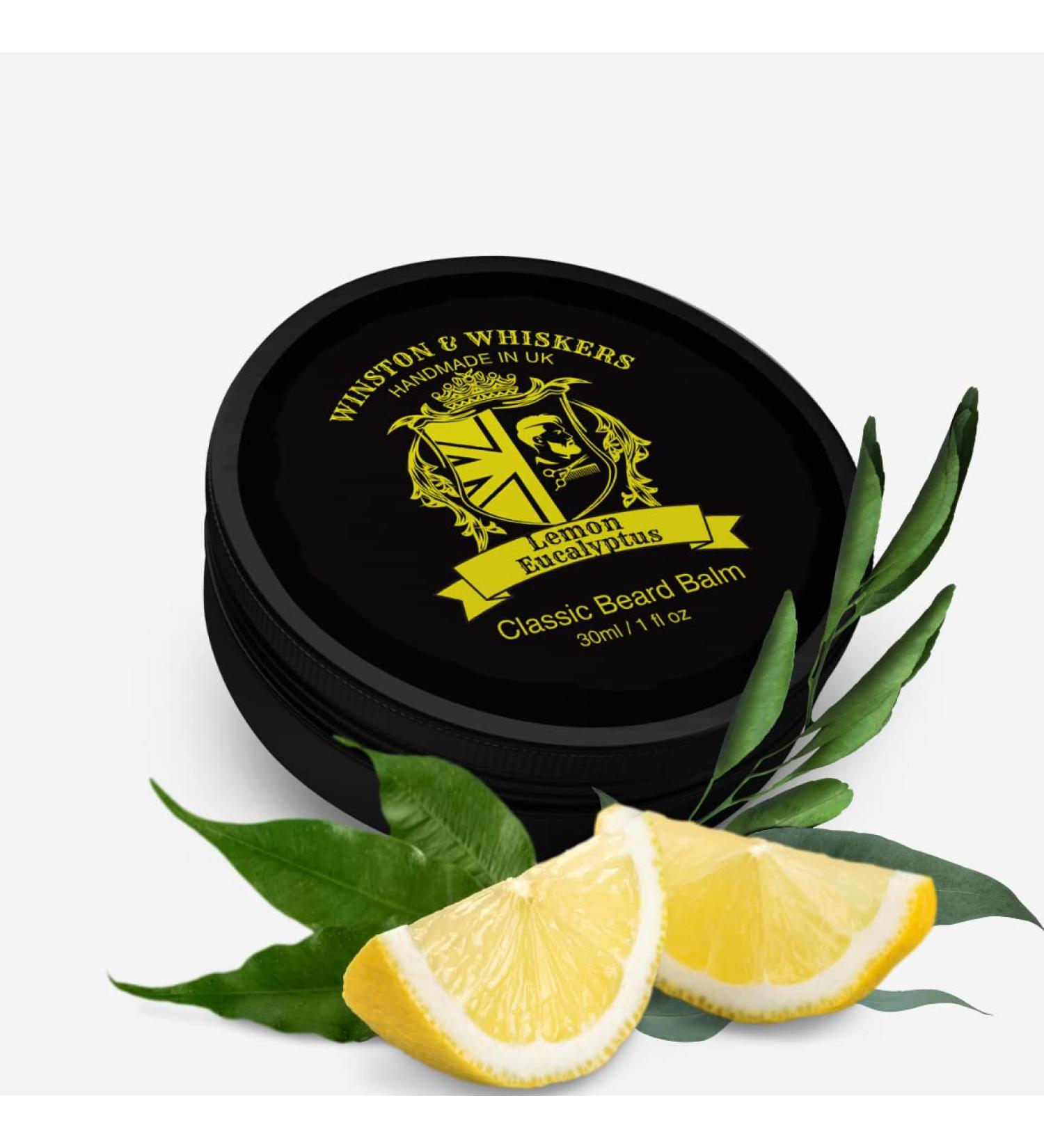 Premium Beard Balm for Men | Natural Beard Conditioner & Moisturizer | Lemon Eucalyptus Beard Wax & Styling Balm - Buy Online on SooperMarket.com