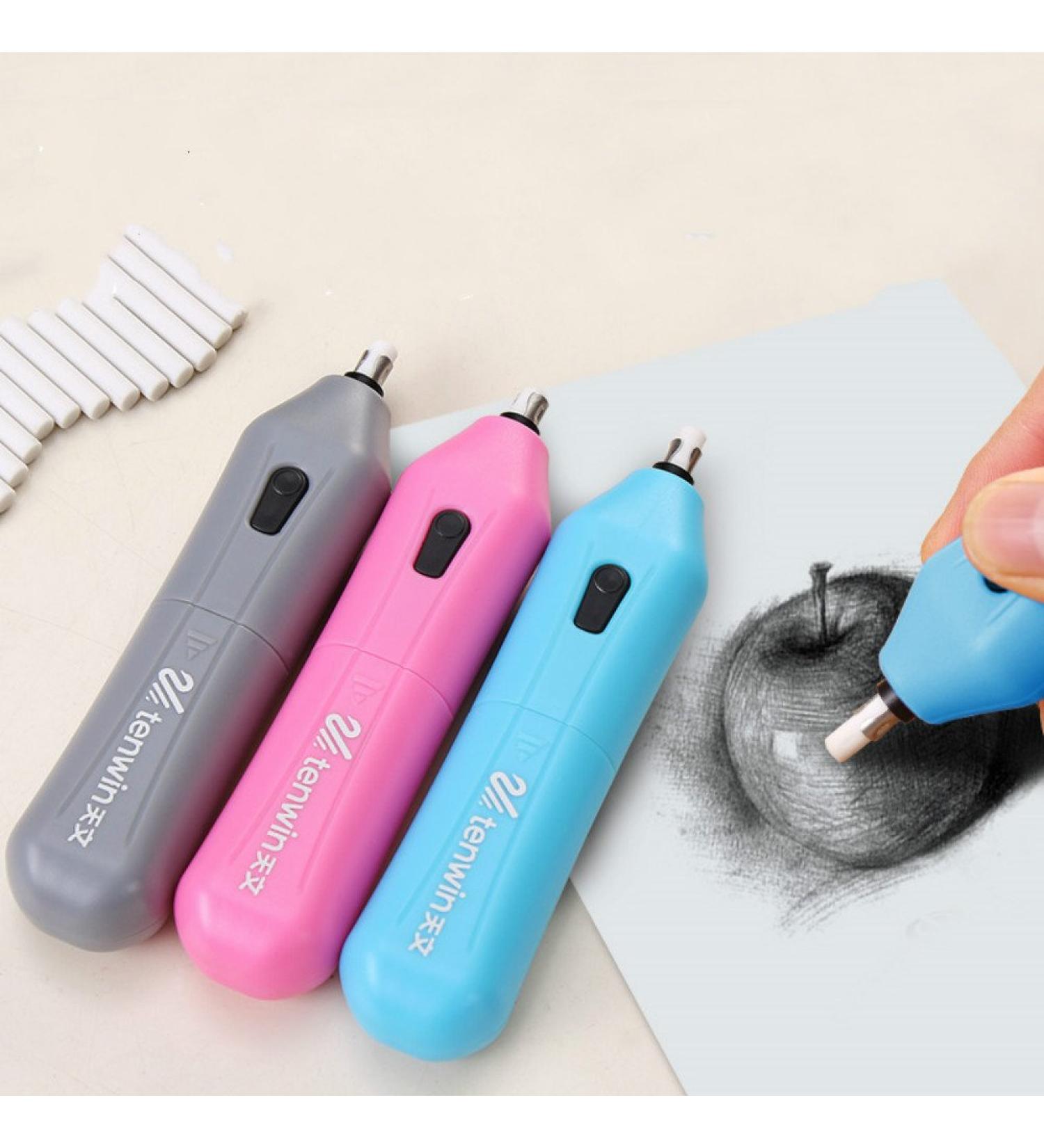 TEN-WIN Labor-Saving Clean Automatic Rotation Sketch Upgrade Electric Eraser Blue - Buy Online on SooperMarket.com