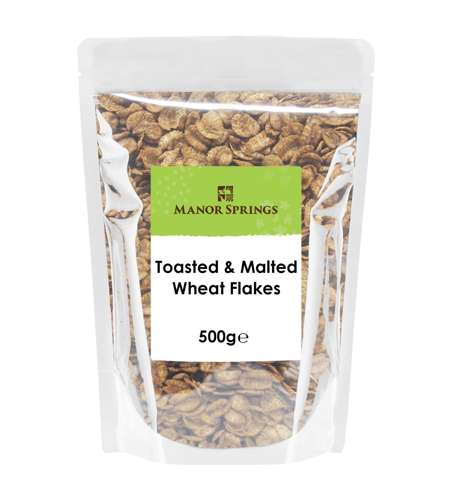 Toasted & Malted Wheat Flakes 500g by Manor Springs