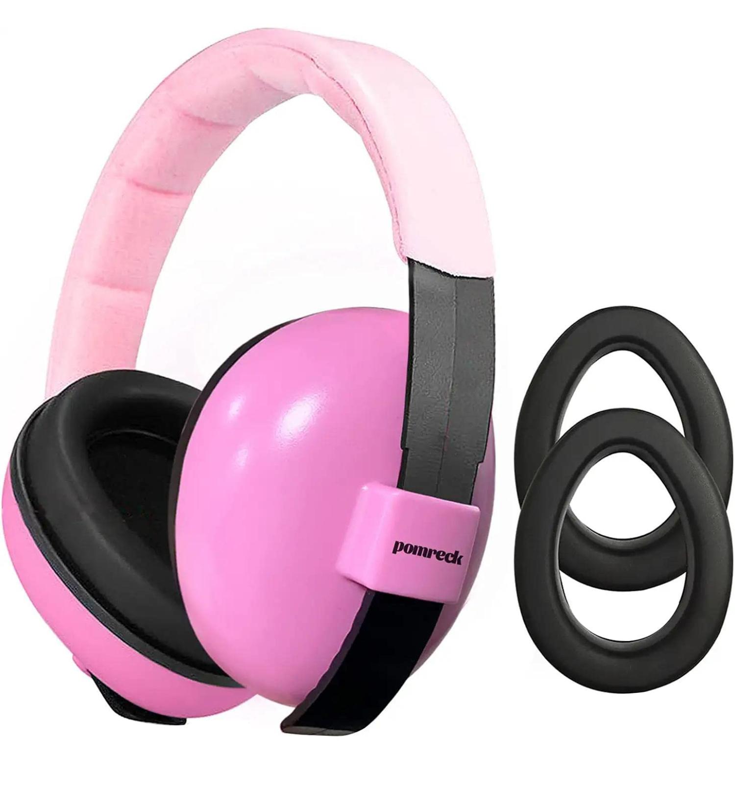 Baby Noise Cancelling Headphones - Toddler Ear Protection (0-3 Years) - Pink Earmuffs - Buy Online on SooperMarket.com