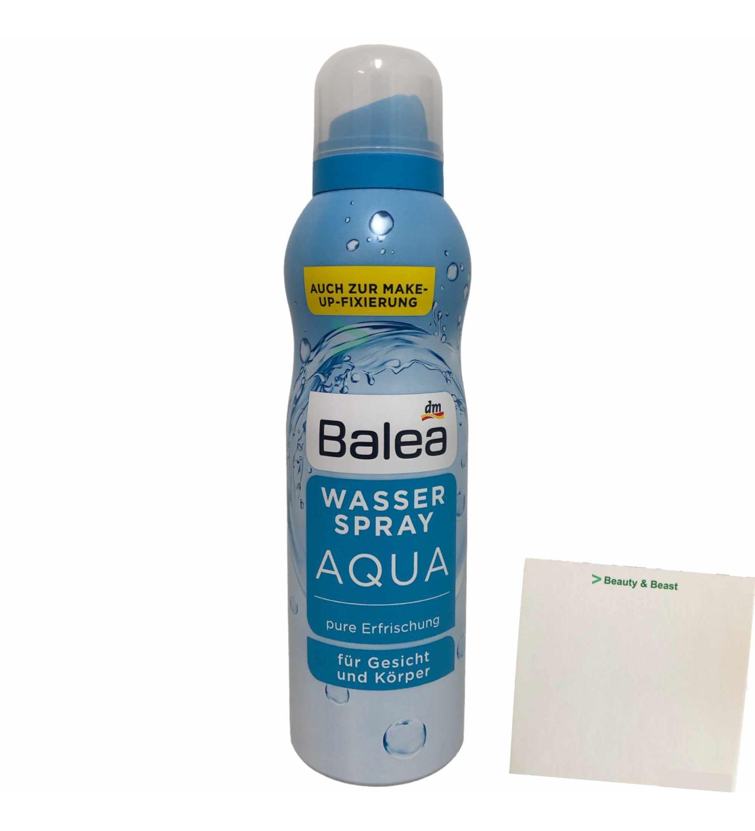 Balea Aqua Water Spray for Face & Body 150ml + Usy Block 150ml - Refreshing Hydration for All Skin Types | International Shipping Available - Buy Online on SooperMarket.com