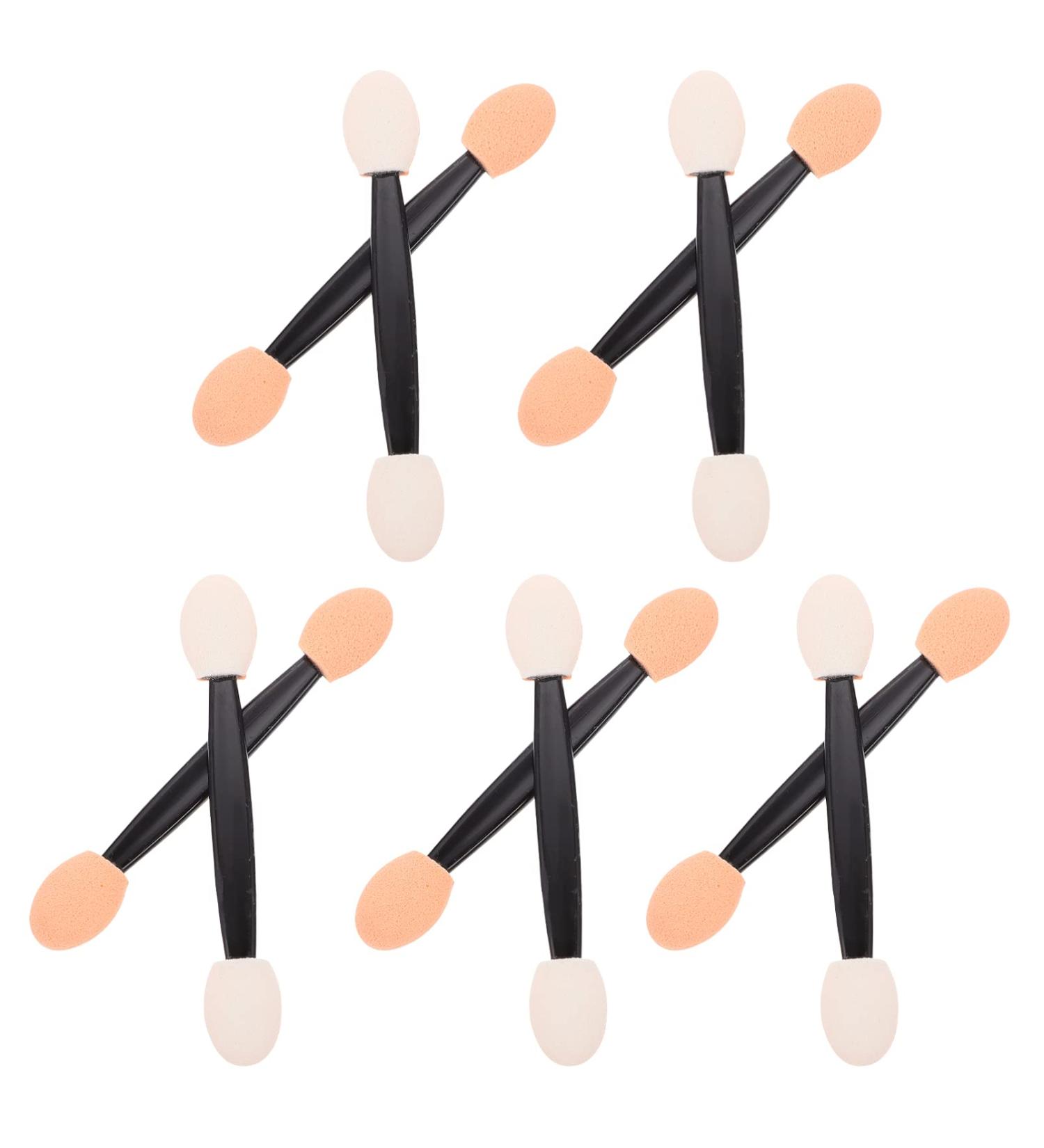 MUSISALY 100pcs Double Ended Eyeshadow Brush Makeup Brush Tipped Oval Makeup Tool Eye Makeup Applicator Cosmetic Tool Sponge Eyeshadow Stick Latex Sponge Sponge Brush 6.5x1.3cm Black - Buy Online on SooperMarket.com