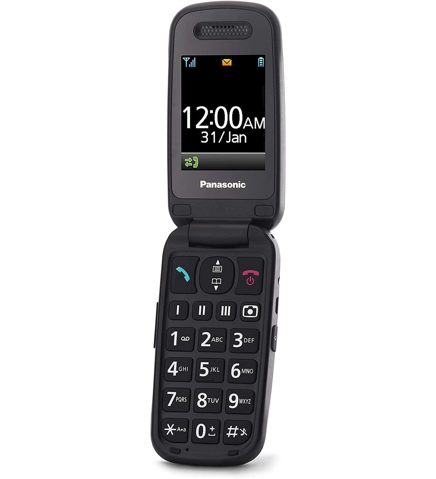 Panasonic KX-TU446EXB Senior Cell Phone - No Contract SOS Button Shockproof Large Keys & Display - Black - Buy Online on SooperMarket.com